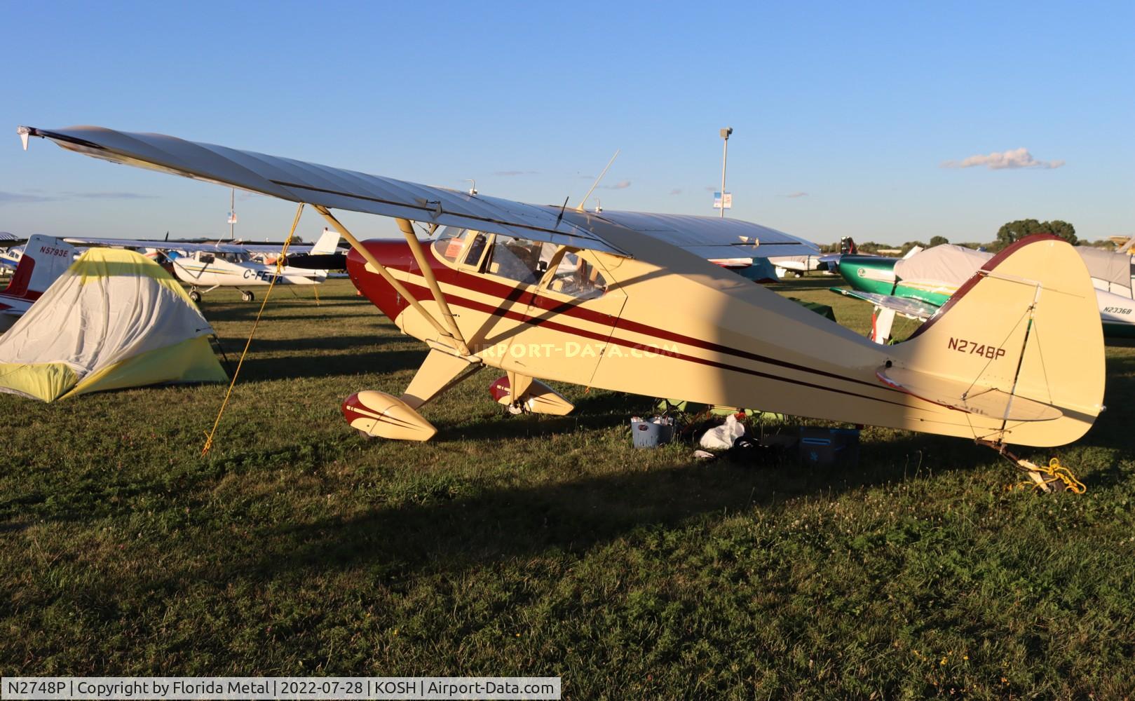 N2748P, 1955 Piper PA-22-150 C/N 22-3055, OSH 2022