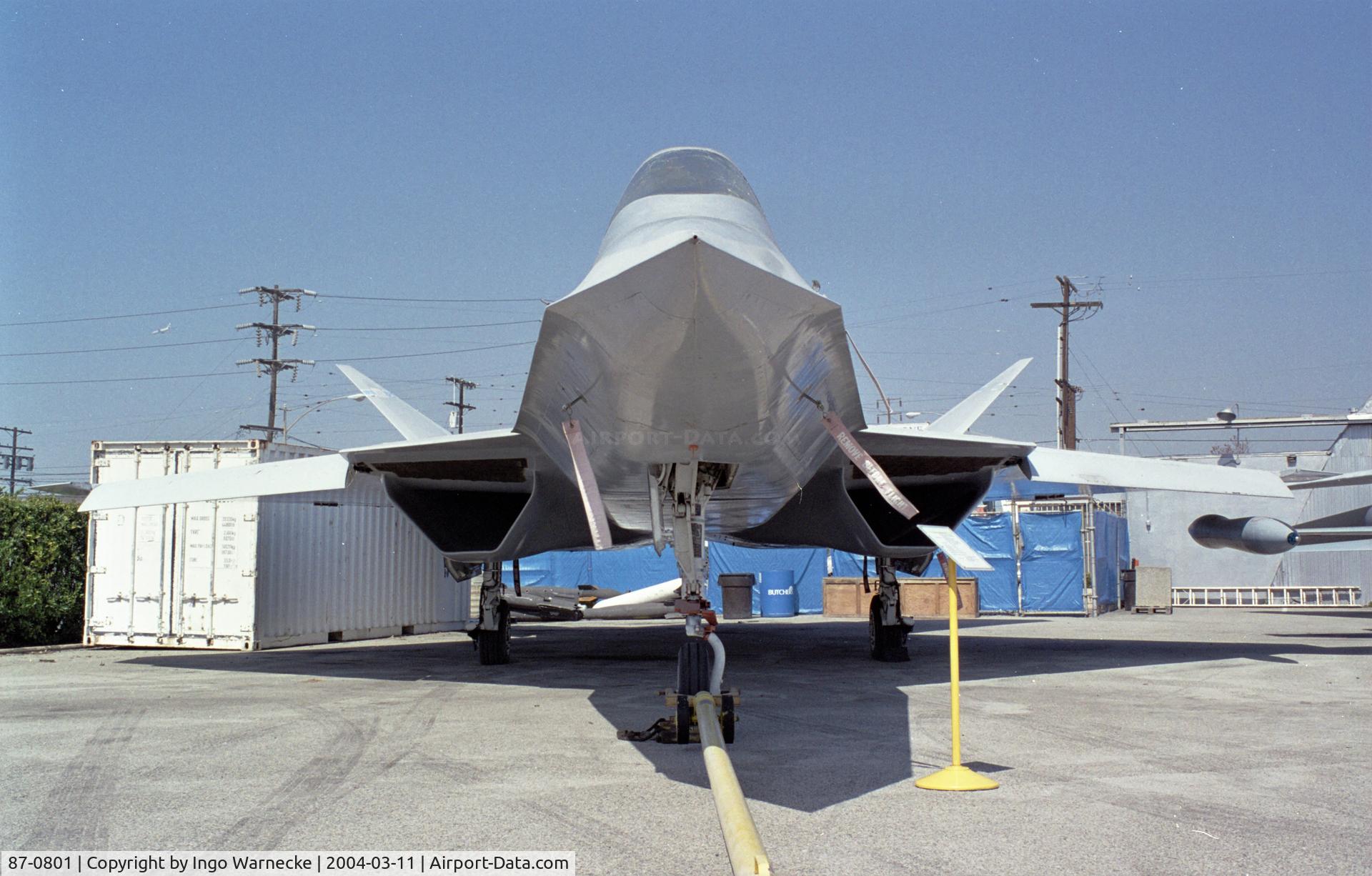 87-0801, 1990 Northrop YF-23A C/N (YF) 1002, Northrop YF-23A 'Black Widow' at the Western Museum of Flight, Hawthorne CA