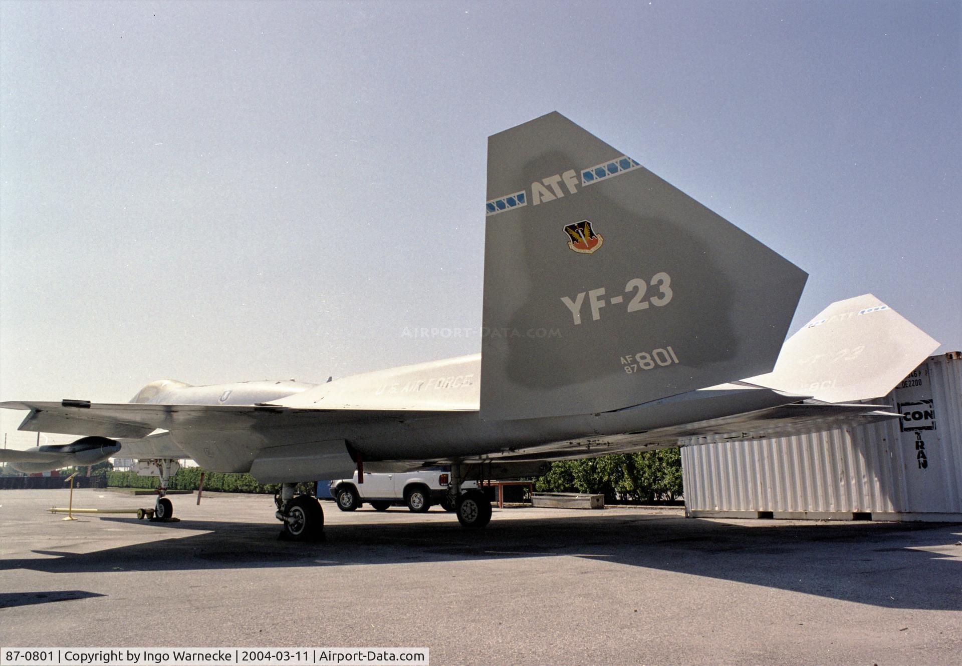 87-0801, 1990 Northrop YF-23A C/N (YF) 1002, Northrop YF-23A 'Black Widow' at the Western Museum of Flight, Hawthorne CA