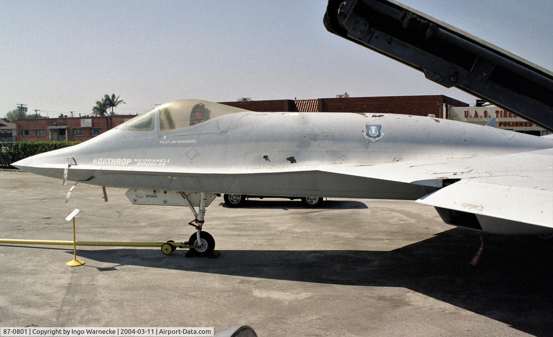 87-0801, 1990 Northrop YF-23A C/N (YF) 1002, Northrop YF-23A 'Black Widow' at the Western Museum of Flight, Hawthorne CA