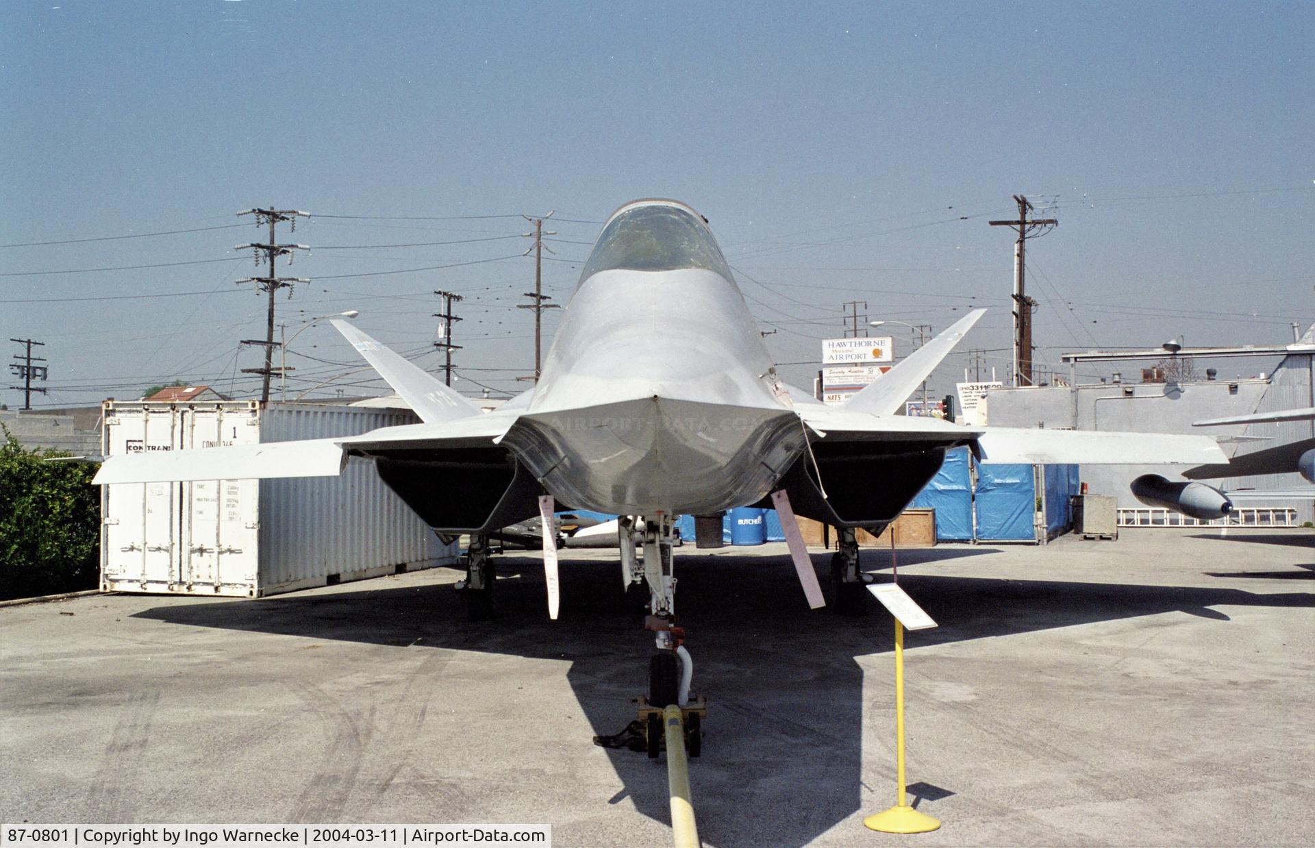 87-0801, 1990 Northrop YF-23A C/N (YF) 1002, Northrop YF-23A 'Black Widow' at the Western Museum of Flight, Hawthorne CA