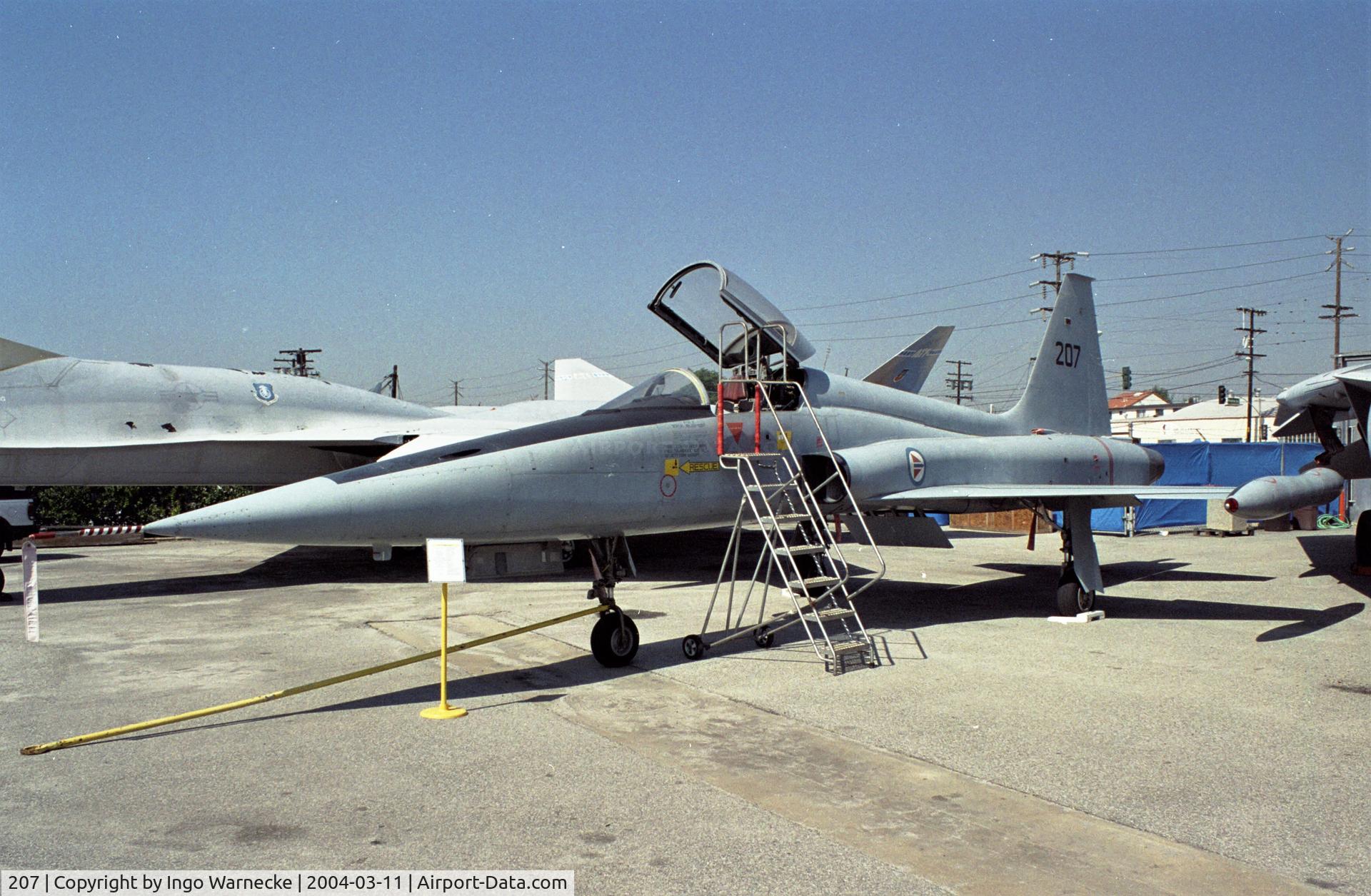 207, 1966 Northrop F-5A Freedom Fighter C/N N.7030, Northrop F-5A Freedom Fighter at the Western Museum of Flight, Hawthorne CA