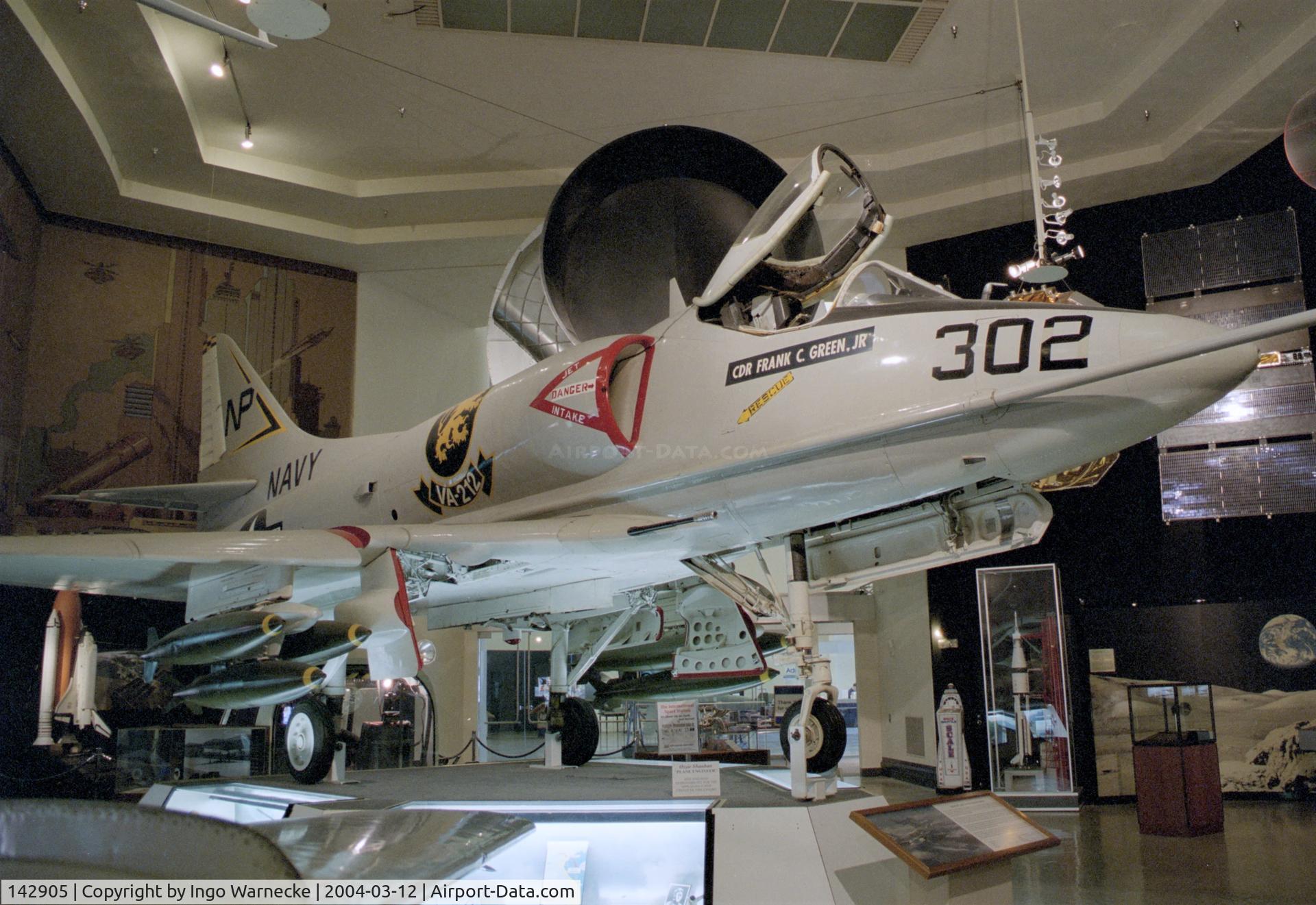 142905, Douglas A-4B Skyhawk C/N 11967, Douglas A-4B (A4D-2) Skyhawk at the San Diego Air and Space Museum, San Diego CA