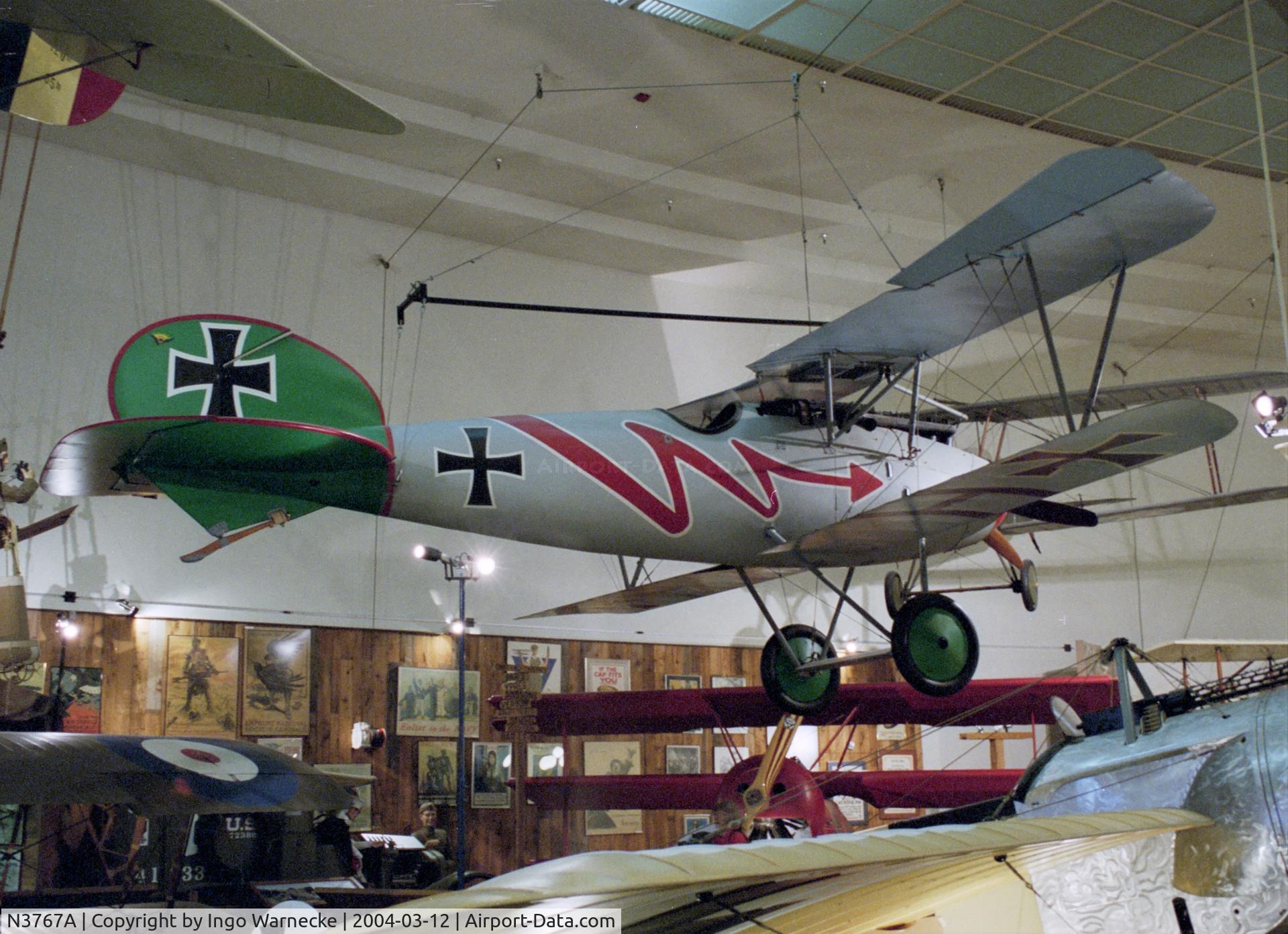 N3767A, 1980 Albatros D-V Replica C/N AA106, Antique Aero Ltd ALBATROS D V replica at the San Diego Air and Space Museum, San Diego CA