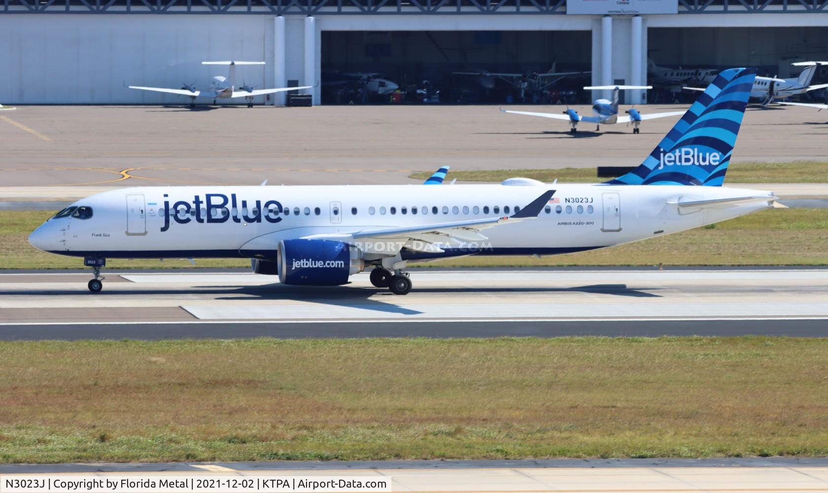 N3023J, 2021 Airbus A220-300 C/N 55104, TPA 2021