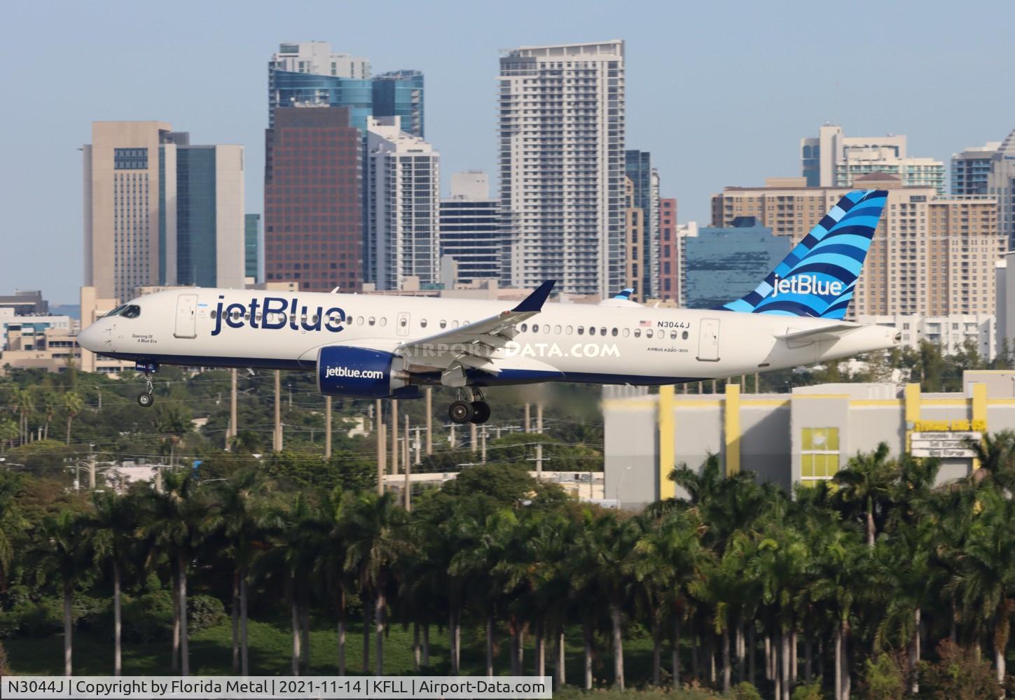 N3044J, 2021 Airbus A220-300 C/N 55108, FLL 2022
