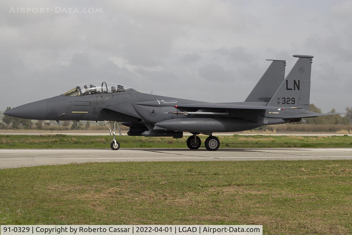 91-0329, 1991 McDonnell Douglas F-15E Strike Eagle C/N 1236/E194, Exercise Iniochos 2022