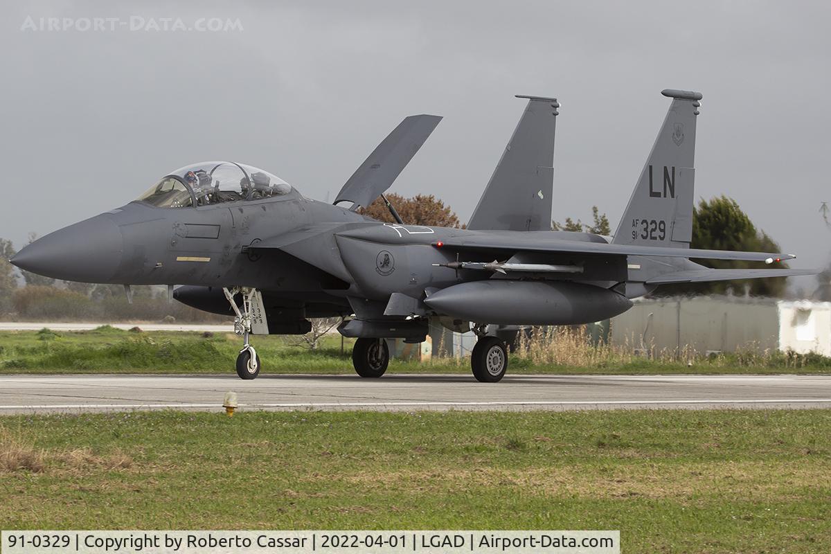 91-0329, 1991 McDonnell Douglas F-15E Strike Eagle C/N 1236/E194, Exercise Iniochos 2022