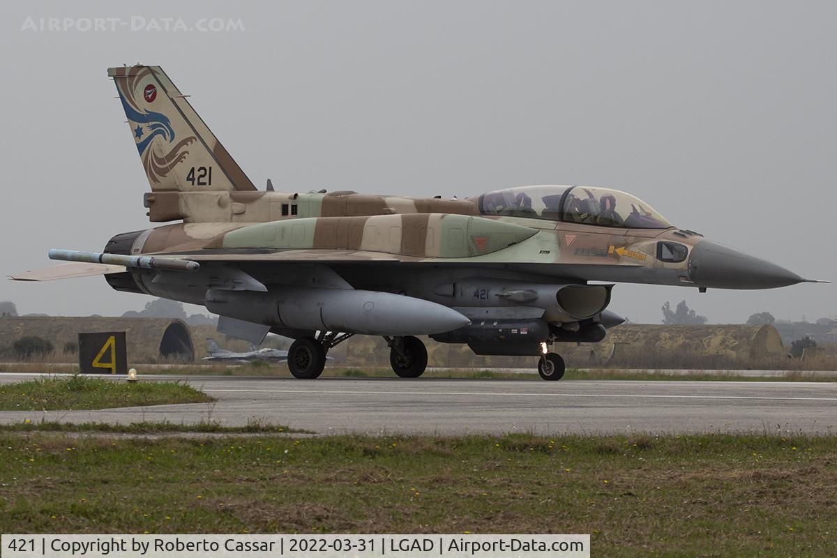 421, 2000 Lockheed Martin F-16I Sufa C/N YD-12, Exercise Iniochos 2022
