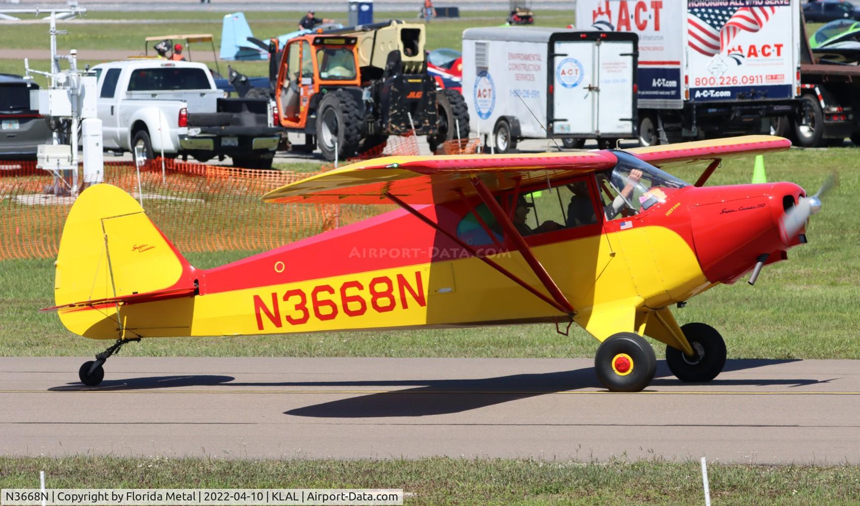 N3668N, 1947 Piper PA-12 Super Cruiser C/N 12-1919, Sun N Fun 2022