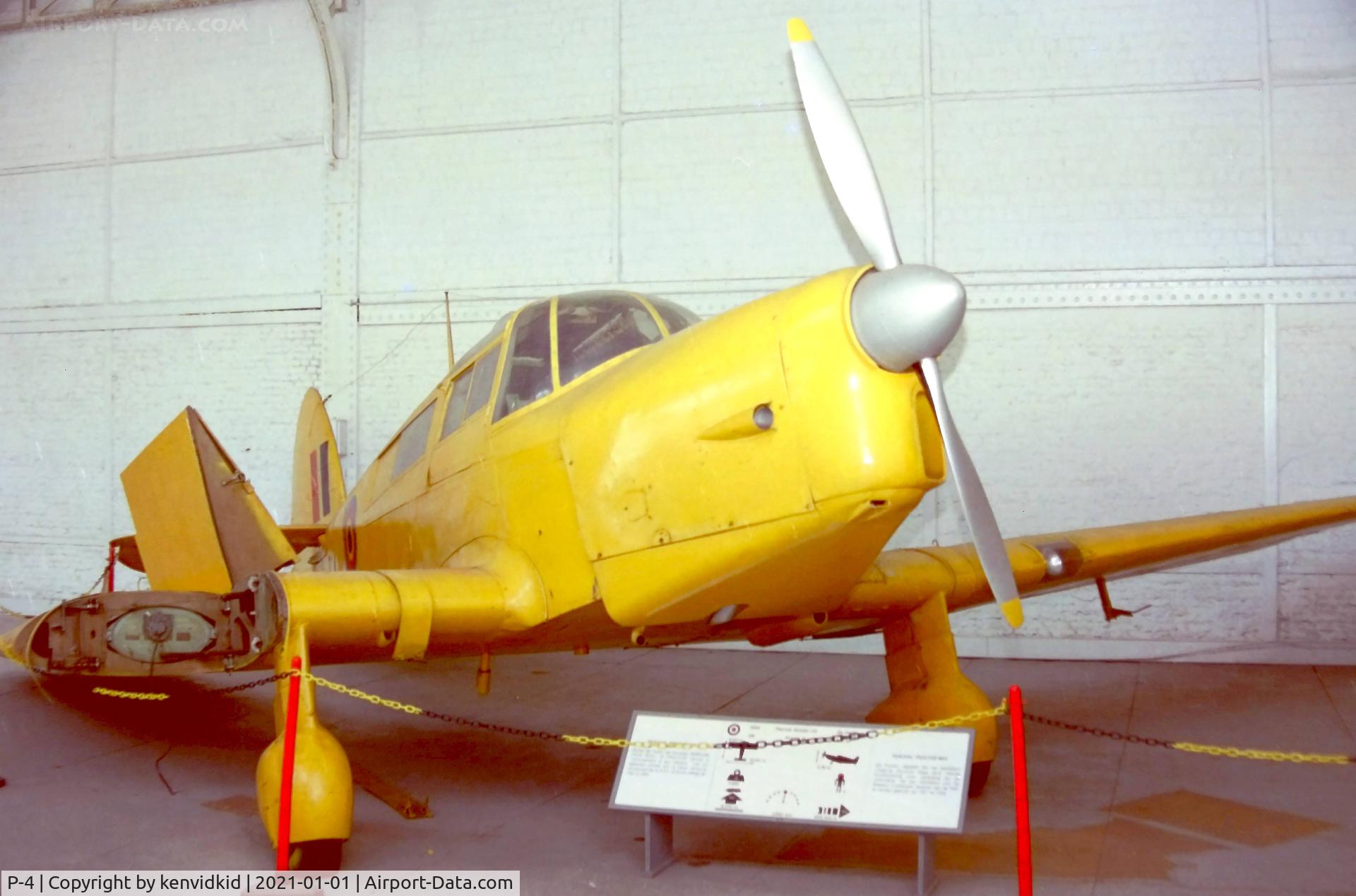 P-4, 1944 Percival P-31 Proctor 4 C/N H-578, At the Brussels Aviation Museum in 2000.