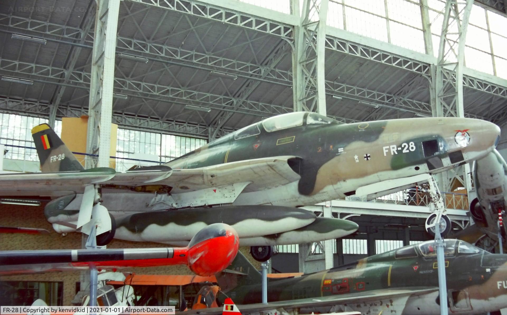 FR-28, 1955 Republic RF-84F Thunderflash C/N 52-7346, At the Brussels Aviation Museum in 2000.