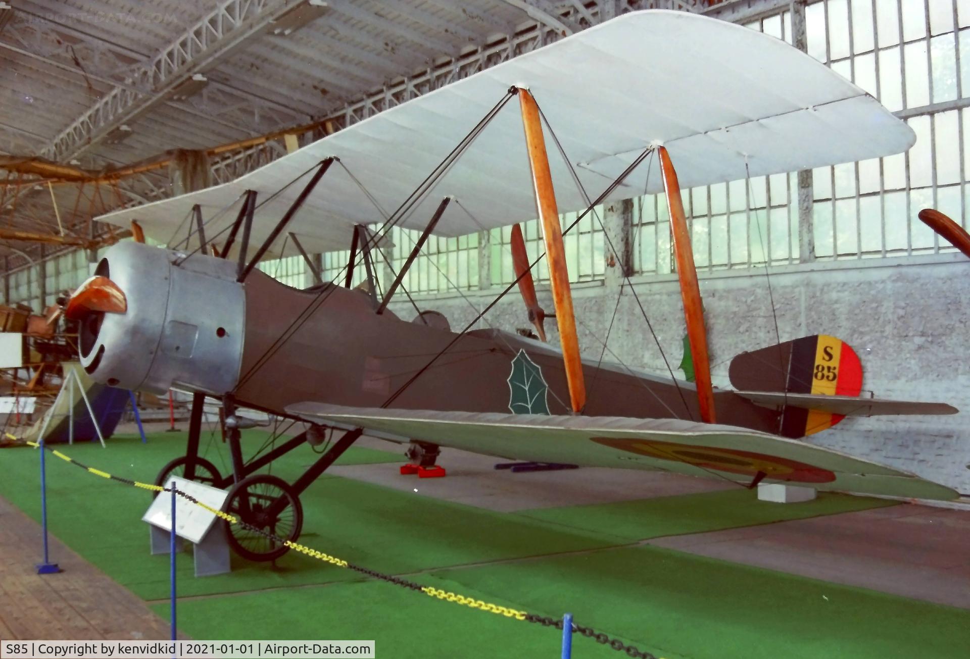 S85, Sopwith 1½ Strutter C/N Not found S85, At the Brussels Aviation Museum in 2000.