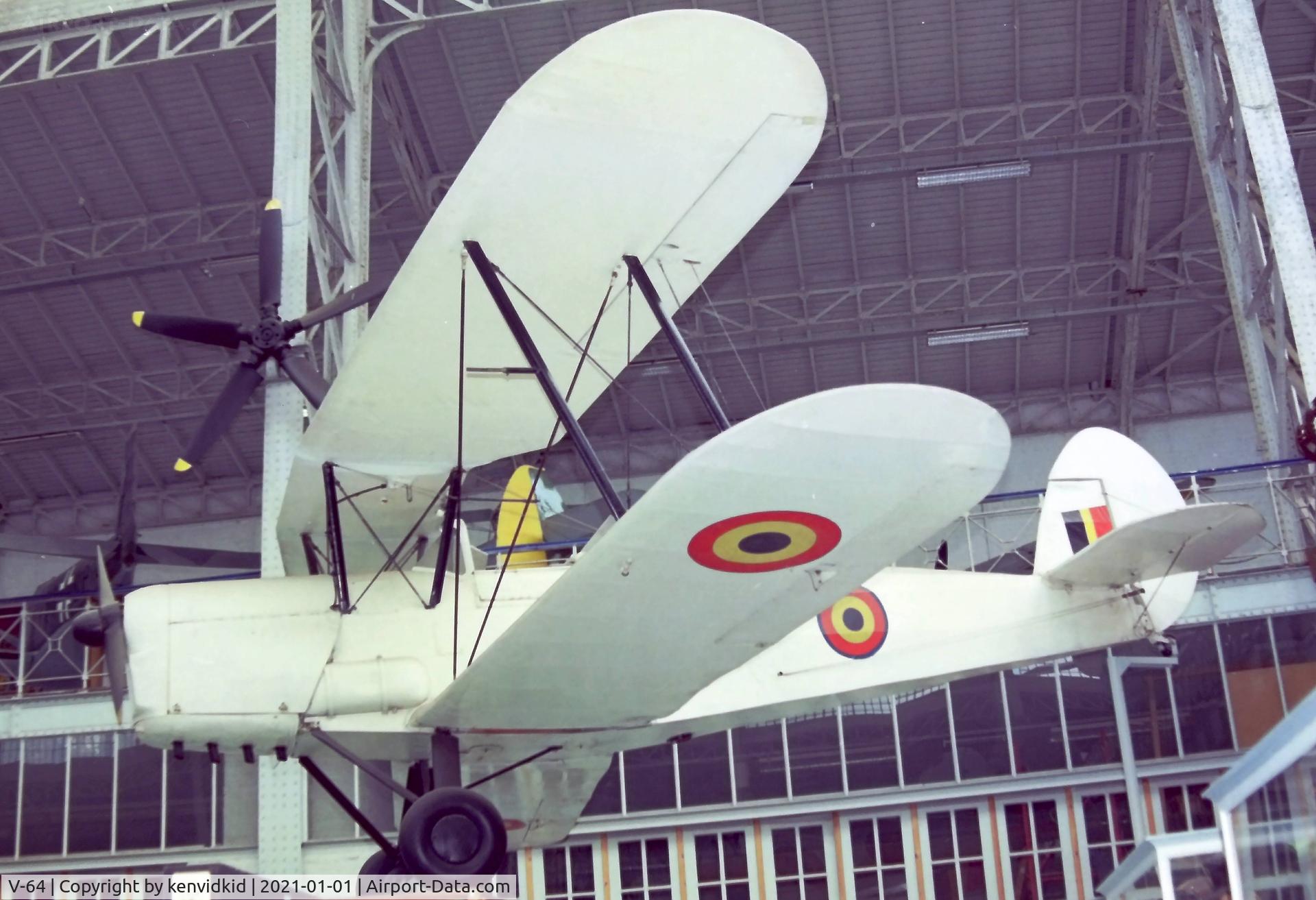 V-64, Stampe-Vertongen SV-4B C/N 1206, At the Brussels Aviation Museum in 2000.