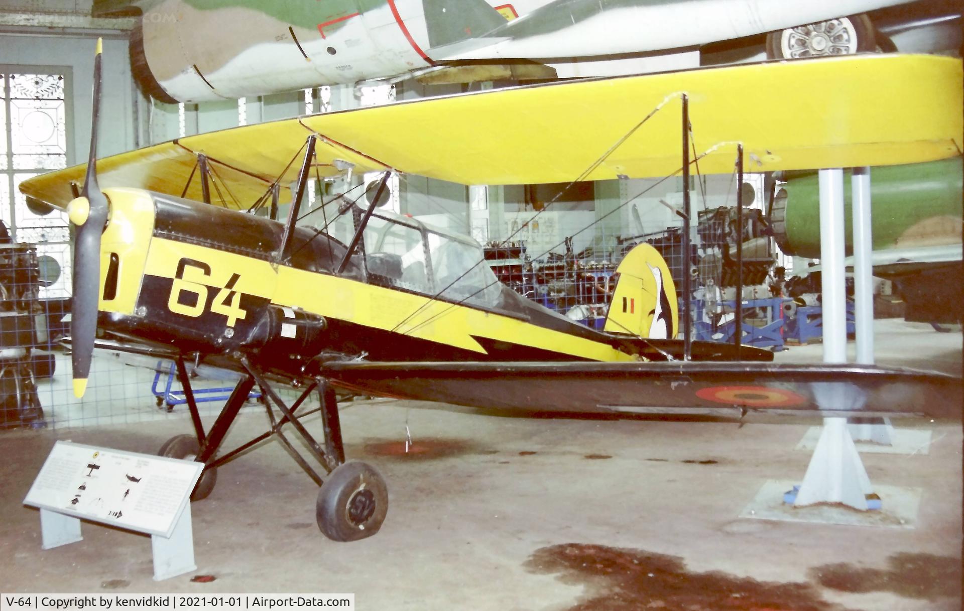 V-64, Stampe-Vertongen SV-4B C/N 1206, At the Brussels Aviation Museum in 2000.