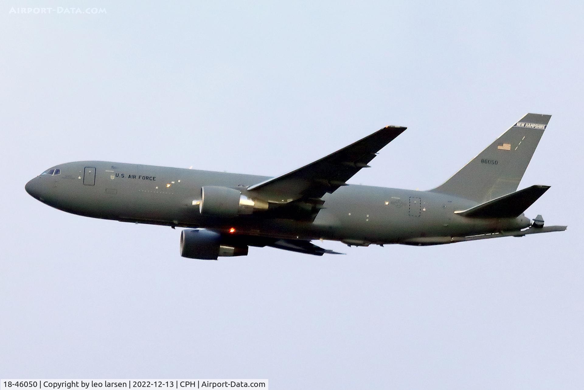 18-46050, 2018 Boeing KC-46A Pegasus (767-2LKC) C/N 34052, Copenhagen 13.12.2022 T/O R-22L