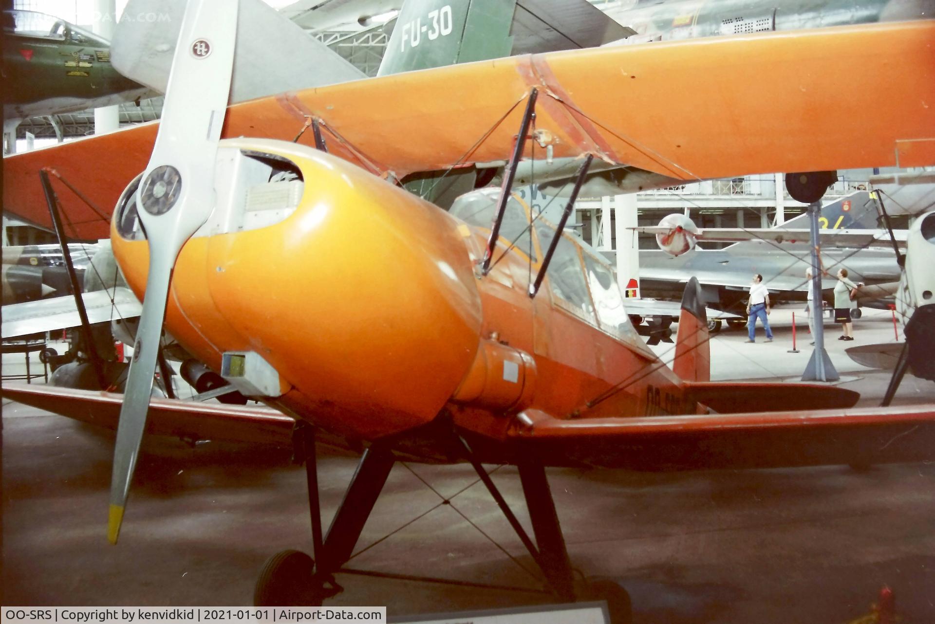 OO-SRS, Stampe-Vertongen SV-4D C/N 1208, At the Brussels Aviation Museum in 2000.