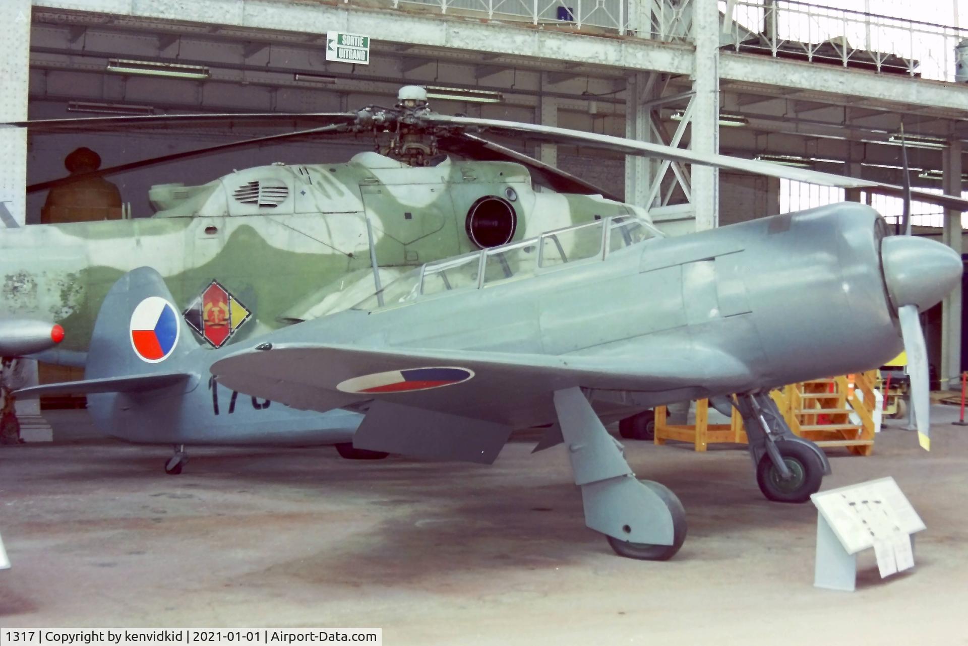 1317, 1948 Let C-11 (Yak-11) C/N 171317, At the Brussels Aviation Museum in 2000.