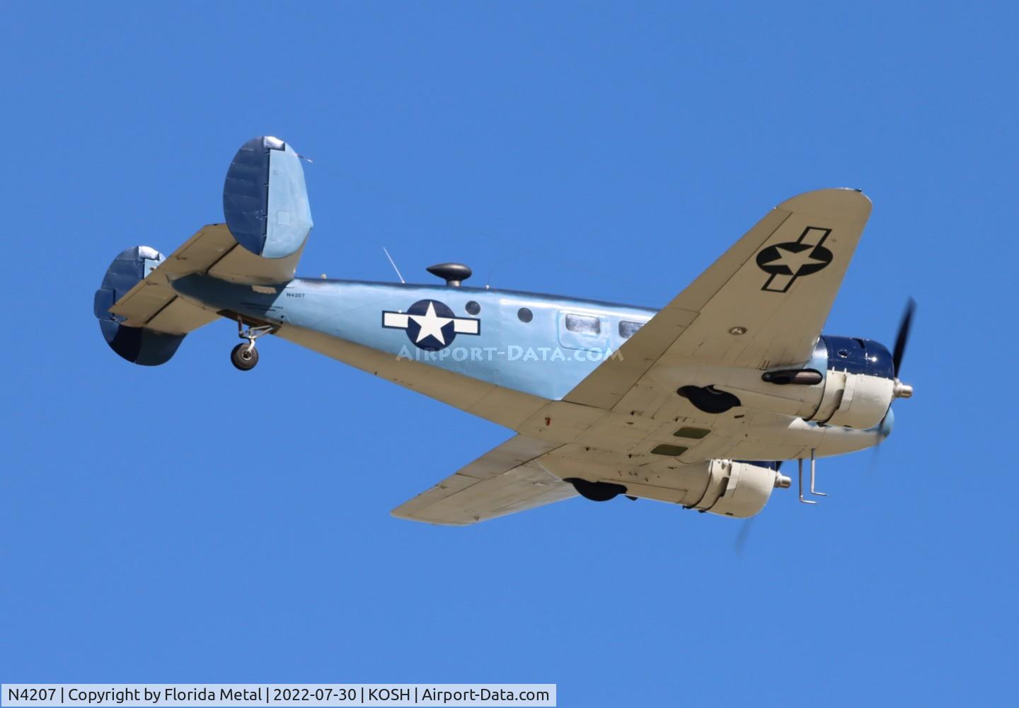 N4207, 1943 Beech UC-45J (RC-45J/SNB-5P/AT-7) Expeditor Expeditor C/N 4664, UC-45J