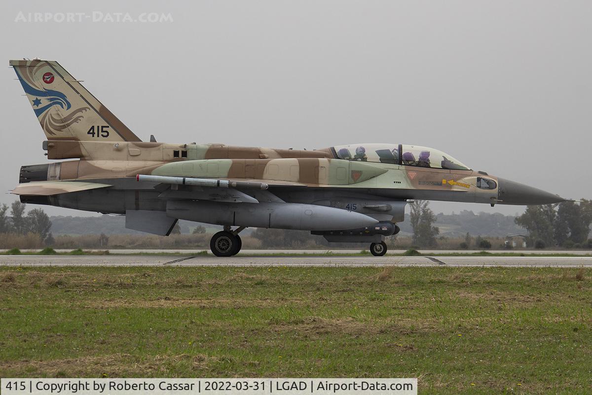 415, Lockheed Martin F-16D Block 52 C/N YD-10, Exercise Iniochos 2022