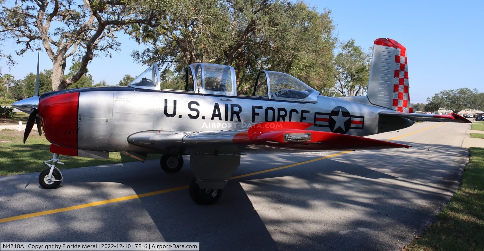 N4218A, 1952 Beech (CCF) T-34A (A45) Mentor C/N CCF34-44, Spruce Creek 2022