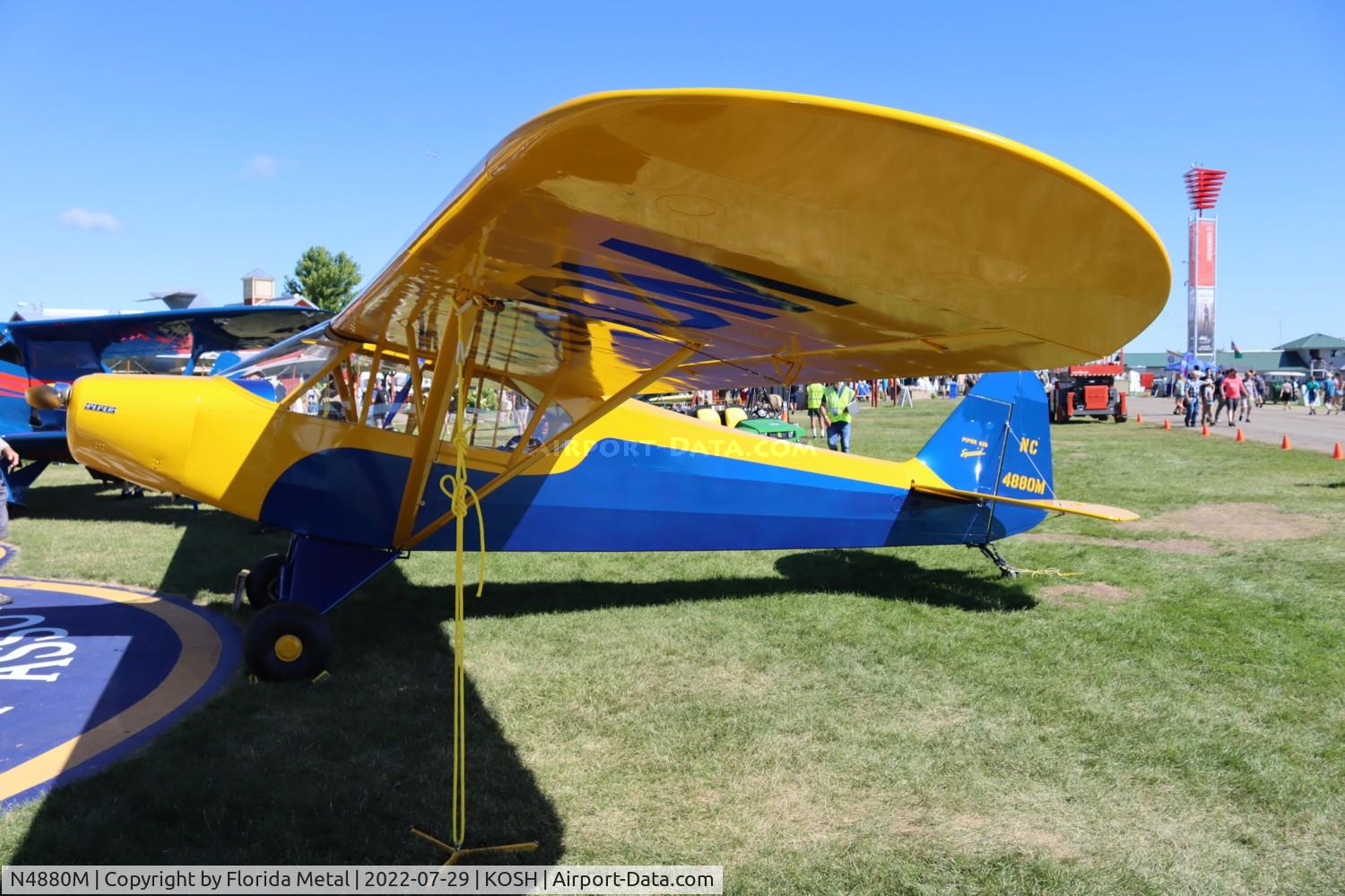 N4880M, 1947 Piper PA-11 Cub Special C/N 11-408, OSH 2022