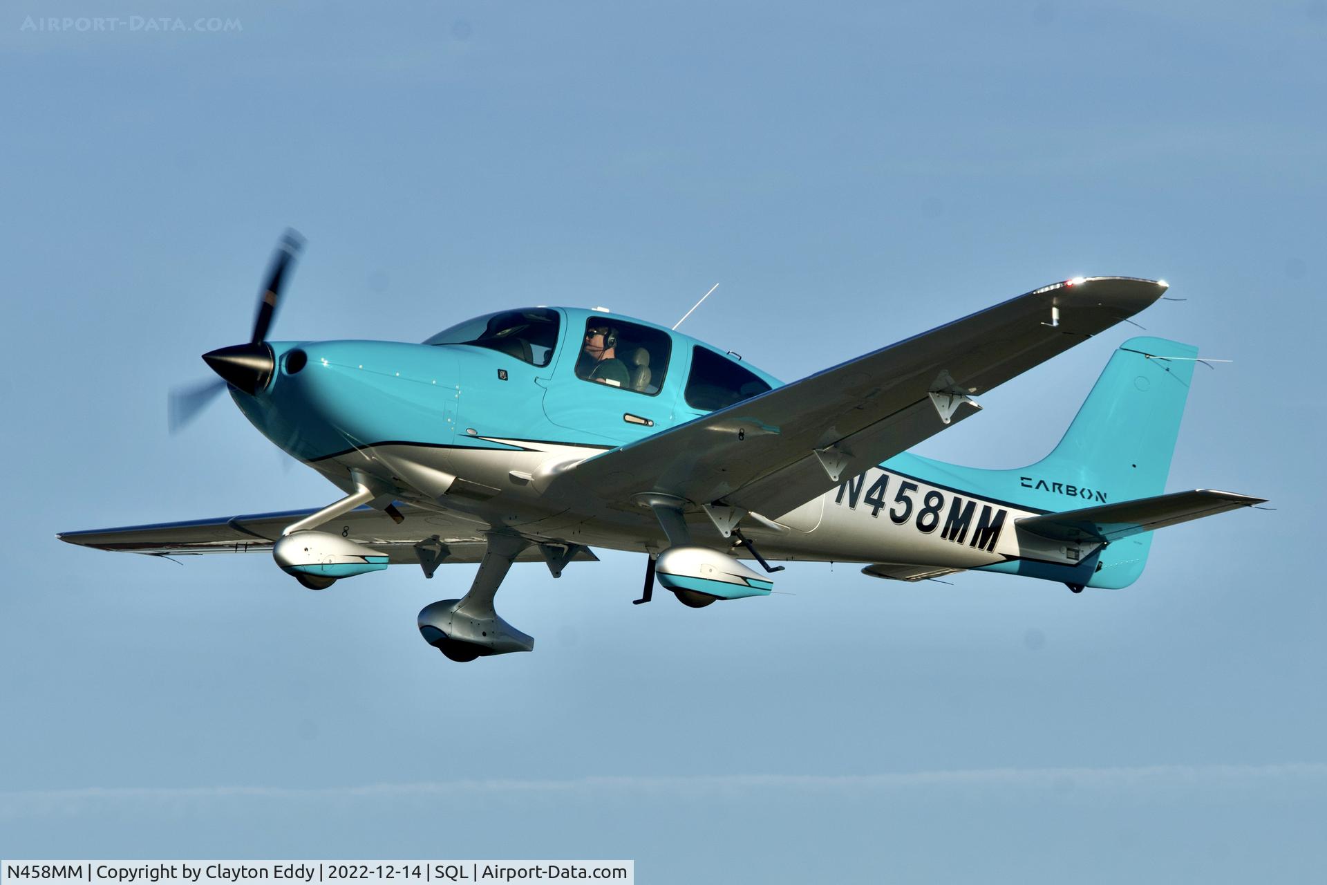 N458MM, 2020 Cirrus SR20 C/N 2560, San Carlos Airport California 2022.