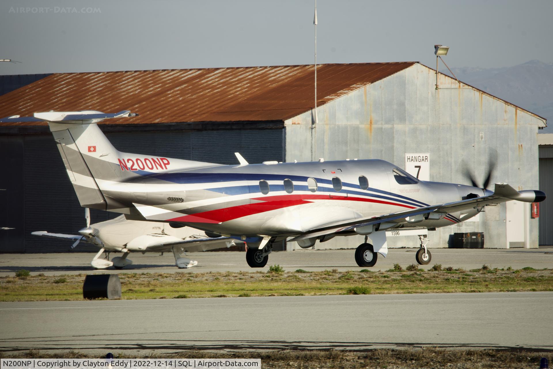 N200NP, 2016 Pilatus PC-12/47E C/N 1596, San Carlos Airport in California 2022.