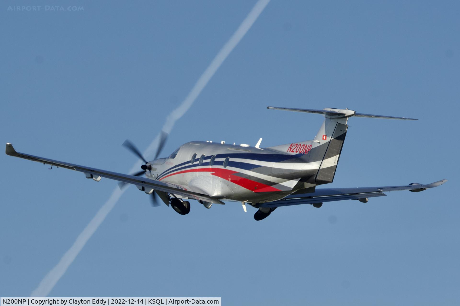 N200NP, 2016 Pilatus PC-12/47E C/N 1596, San Carlos Airport in California 2022.