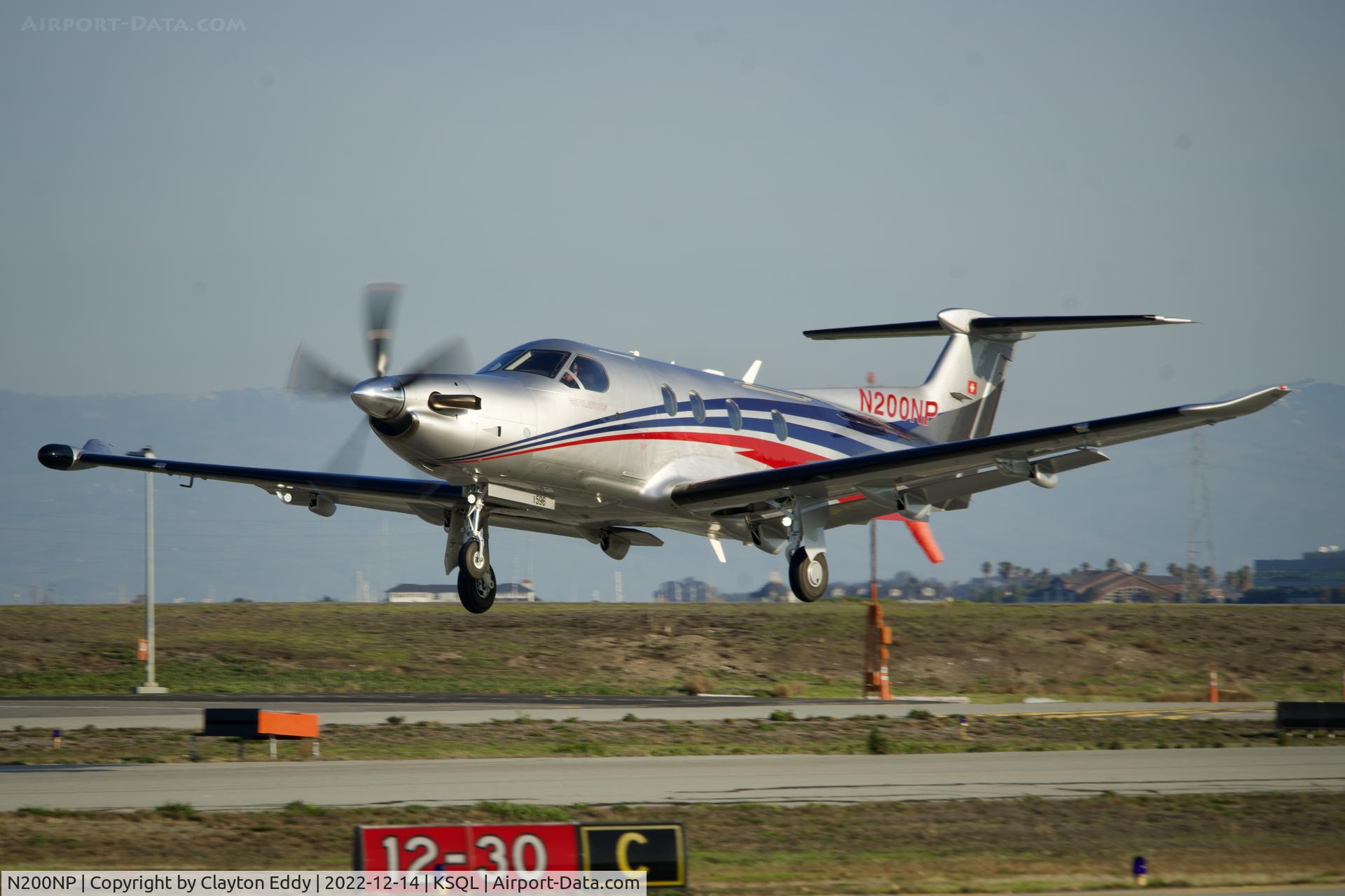 N200NP, 2016 Pilatus PC-12/47E C/N 1596, San Carlos Airport in California 2022.