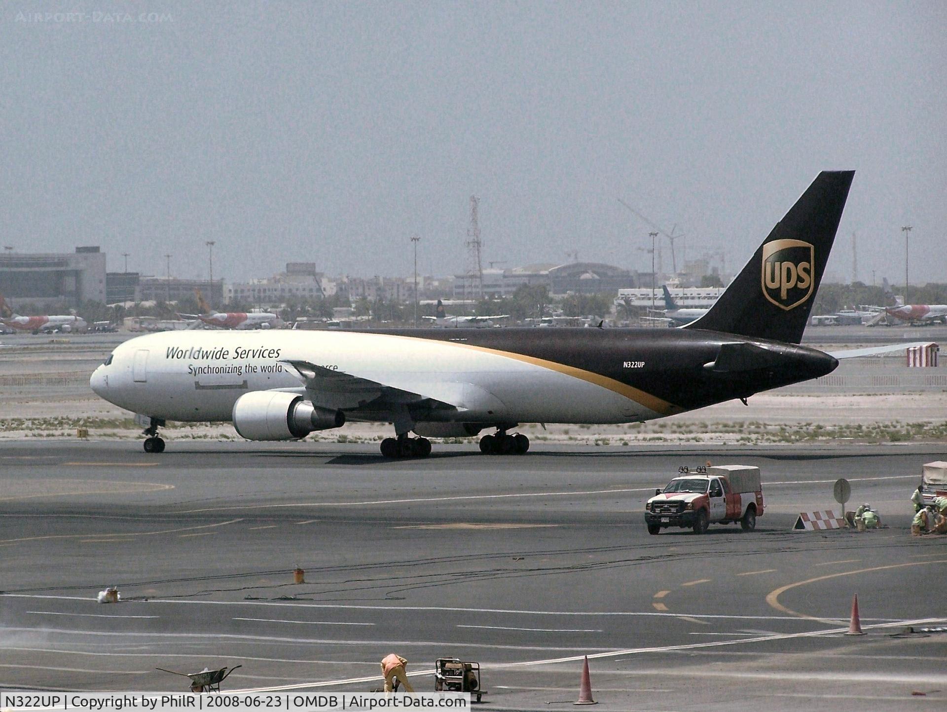 N322UP, 1997 Boeing 767-34AF C/N 27748, N322UP B767-300F UPS Dubai
