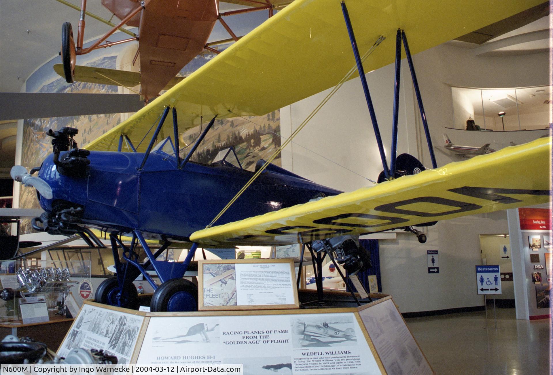 N600M, 1929 Fleet Model 2 C/N 173, Fleet Model 2 at the San Diego Air and Space Museum, San Diego CA