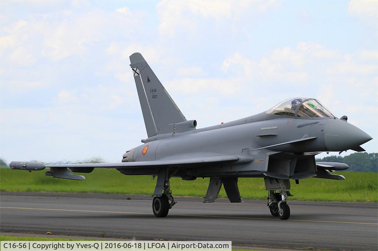 C16-56, Eurofighter EF-2000 Typhoon S C/N SS038, Eurofighter EF-2000 Typhoon S, Taxiing to flight line, Avord Air Base 702 (LFOA) Open day 2016