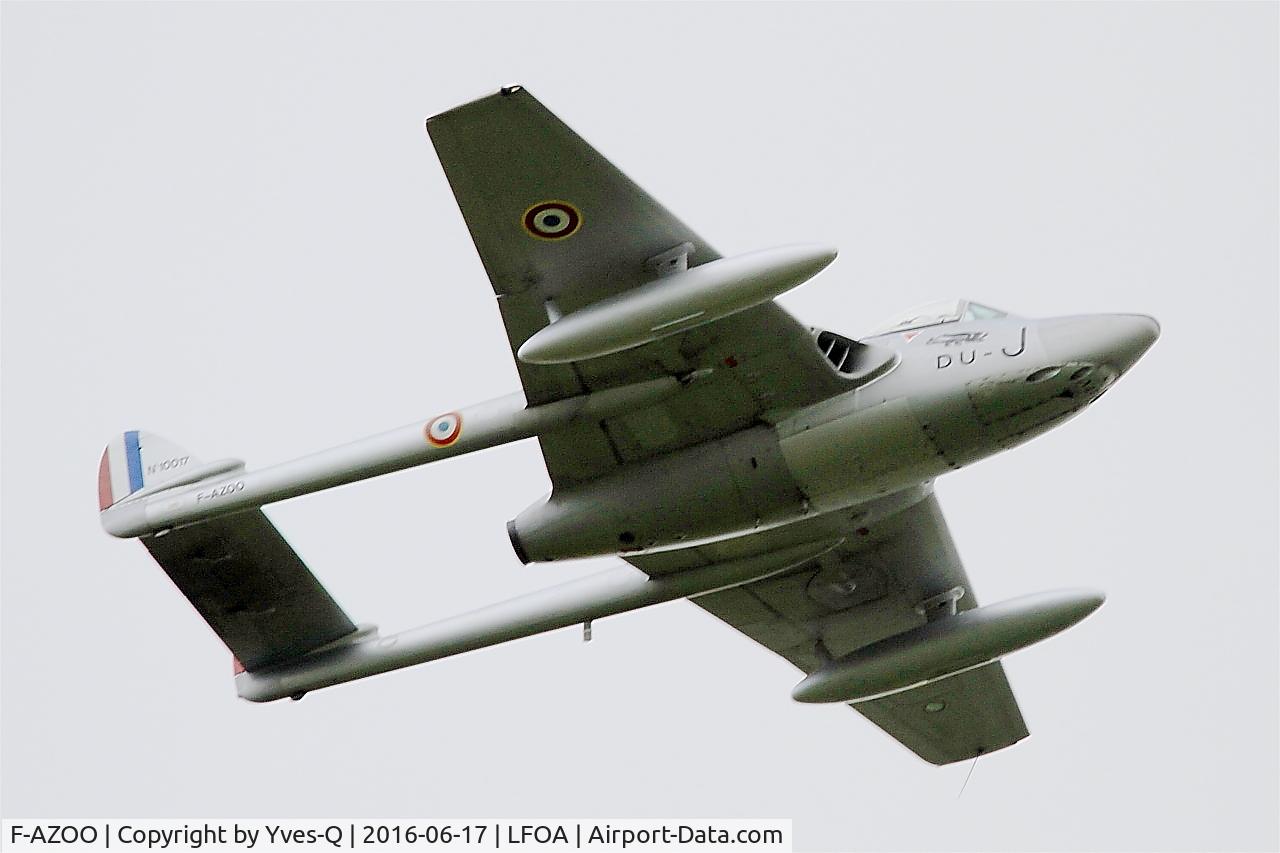F-AZOO, De Havilland (FFA) Vampire FB.6 (DH-100) C/N 636, De Havilland (FFA) Vampire FB.6 (DH-100), On display, Avord Air Base 702 (LFOA) Open day 2016