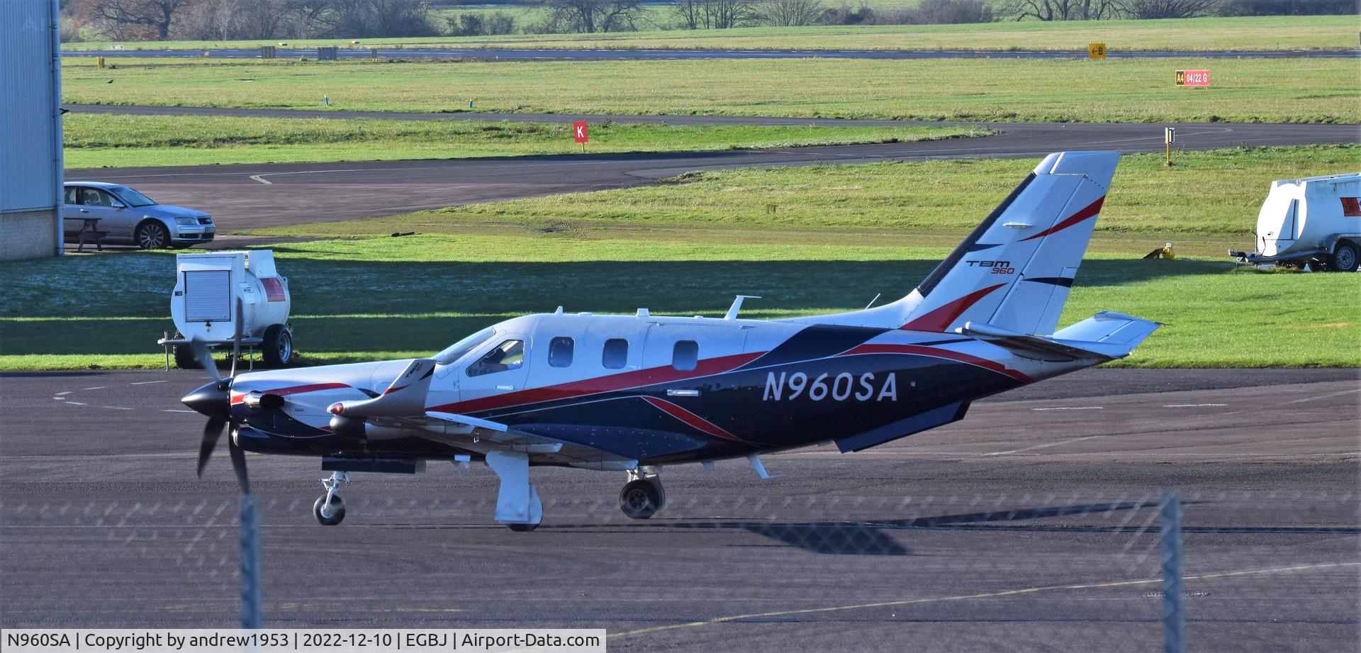 N960SA, 2022 Daher TBM-700 C/N 1451, N960SA at Gloucestershire Airport.