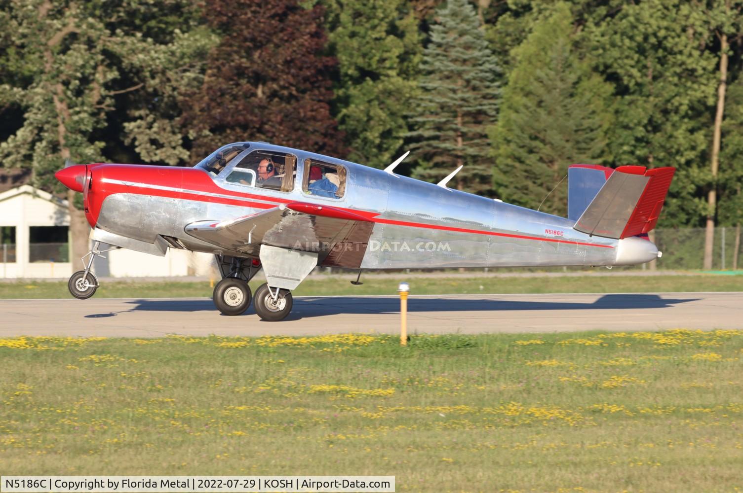 N5186C, 1950 Beech B35 Bonanza C/N D-2468, OSH 2022