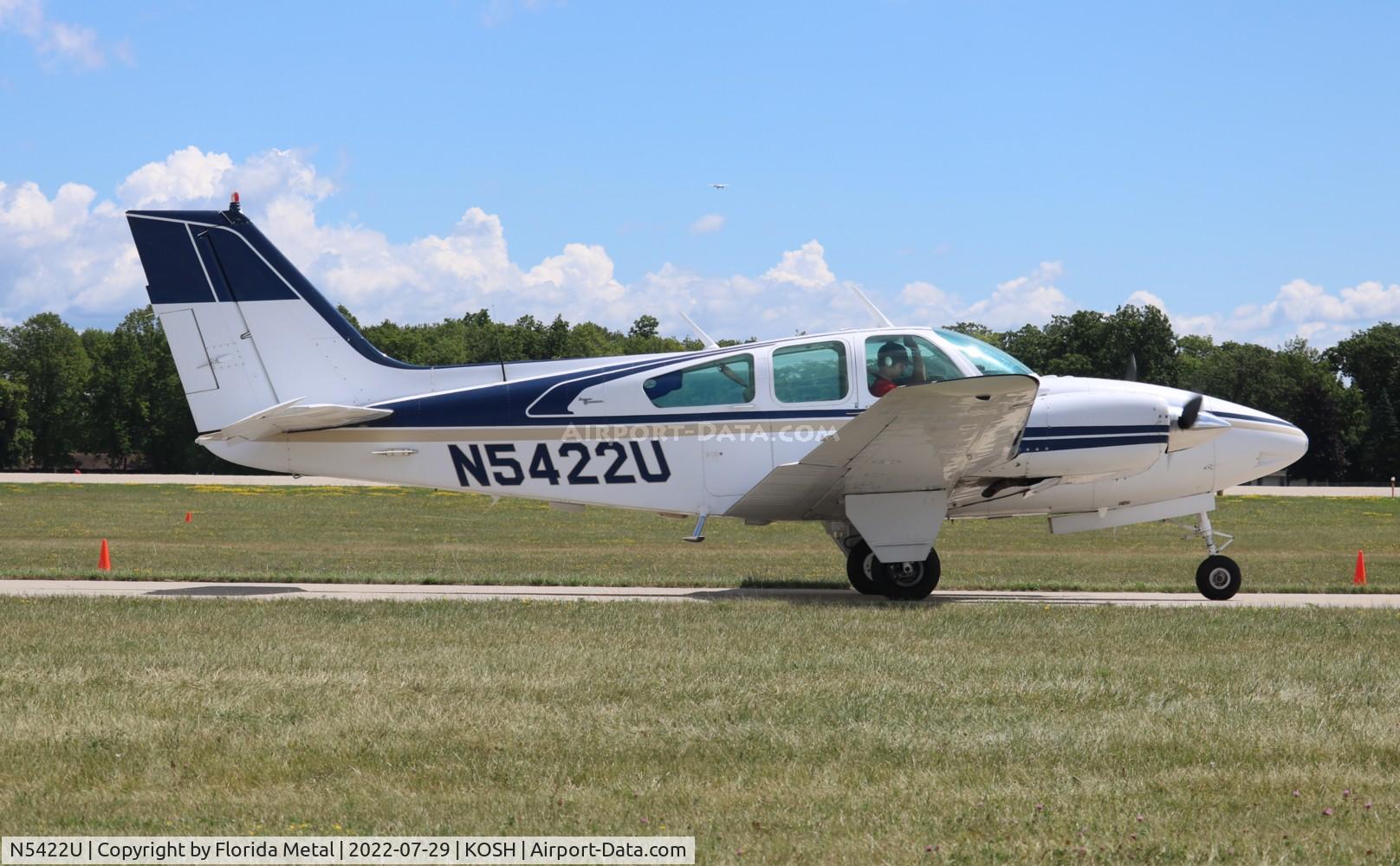 N5422U, 1967 Beech C55 Baron (95-C55) C/N TE-407, OSH 2022