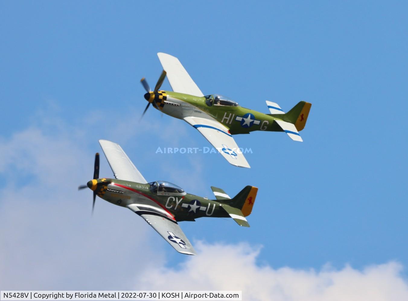 N5428V, 1944 North American P-51D Mustang C/N 122-39723, OSH 2022