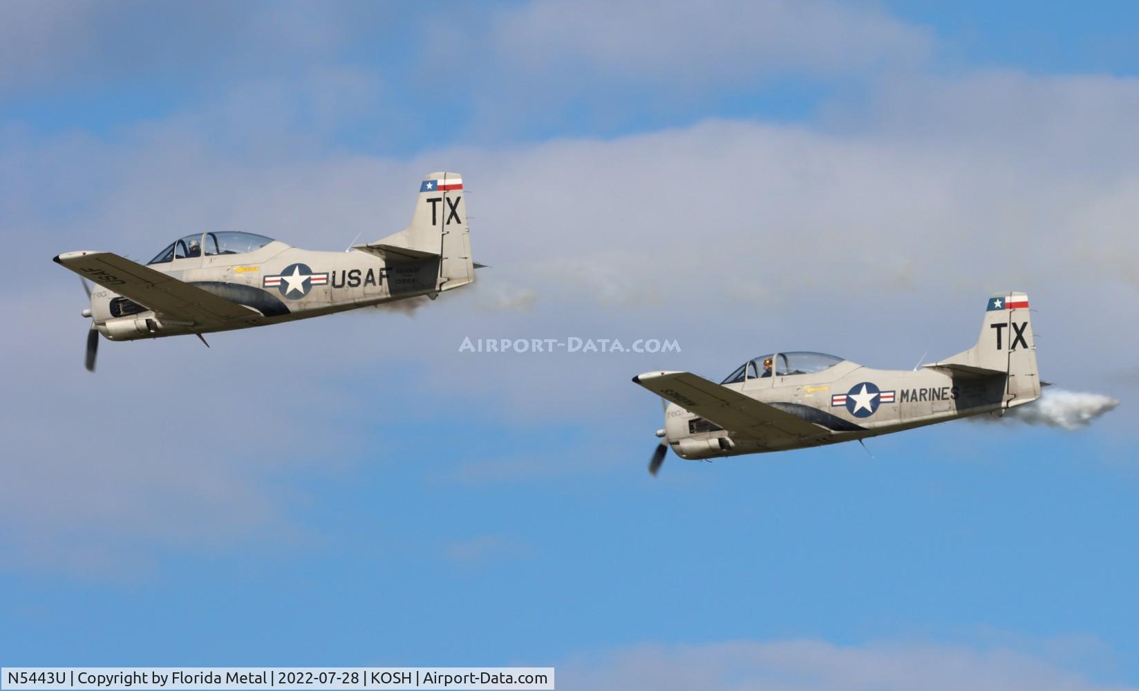 N5443U, North American T-28B Trojan C/N 219-46, OSH 2022