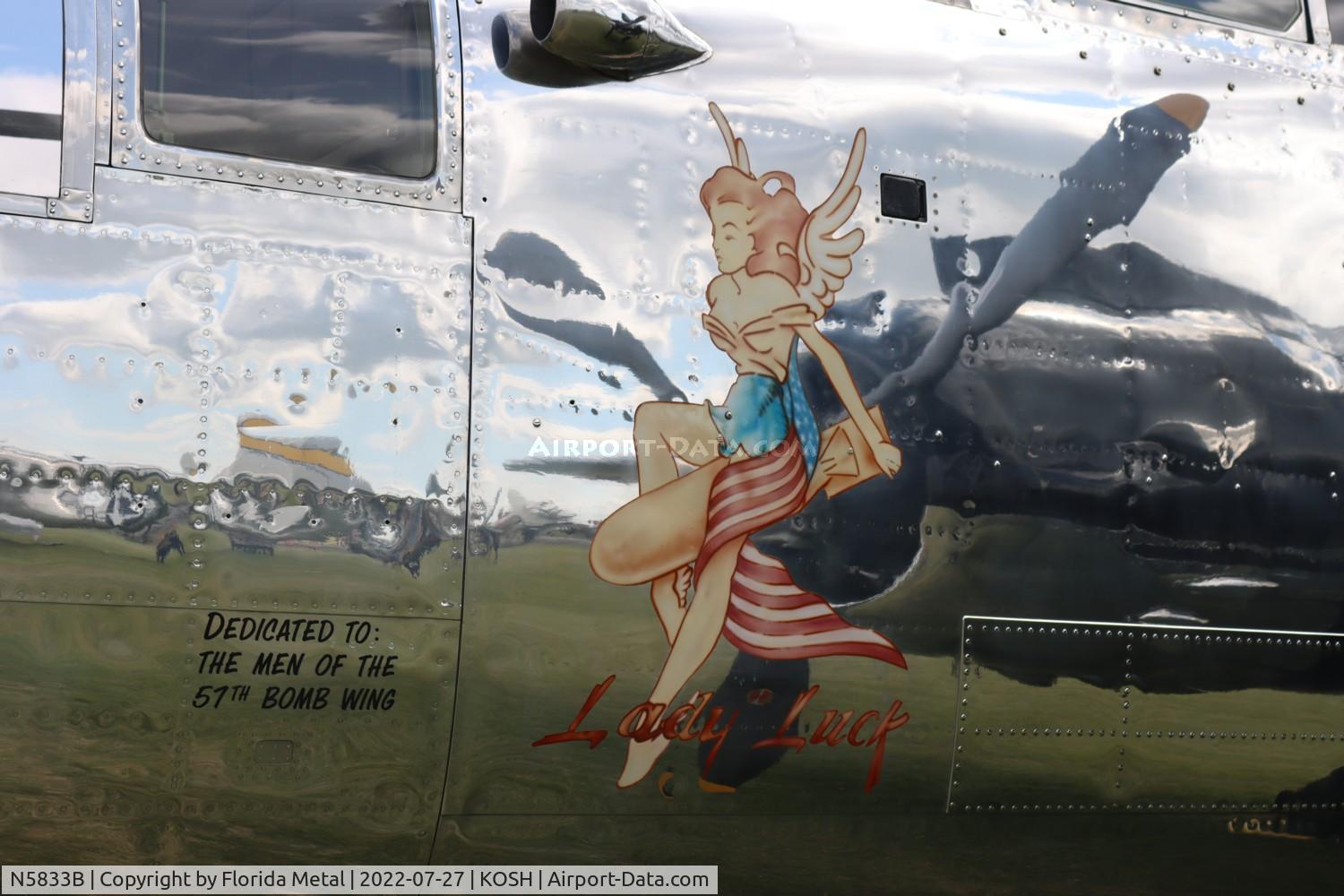 N5833B, 1945 North American B-25J Mitchell Mitchell C/N 108-47735, OSH 2022