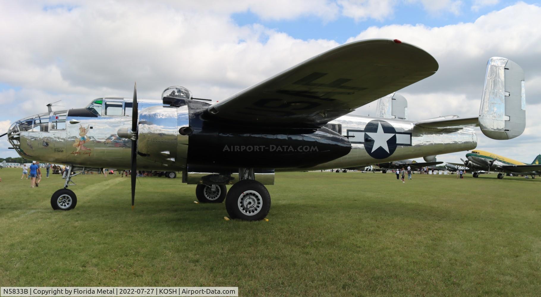 N5833B, 1945 North American B-25J Mitchell Mitchell C/N 108-47735, OSH 2022