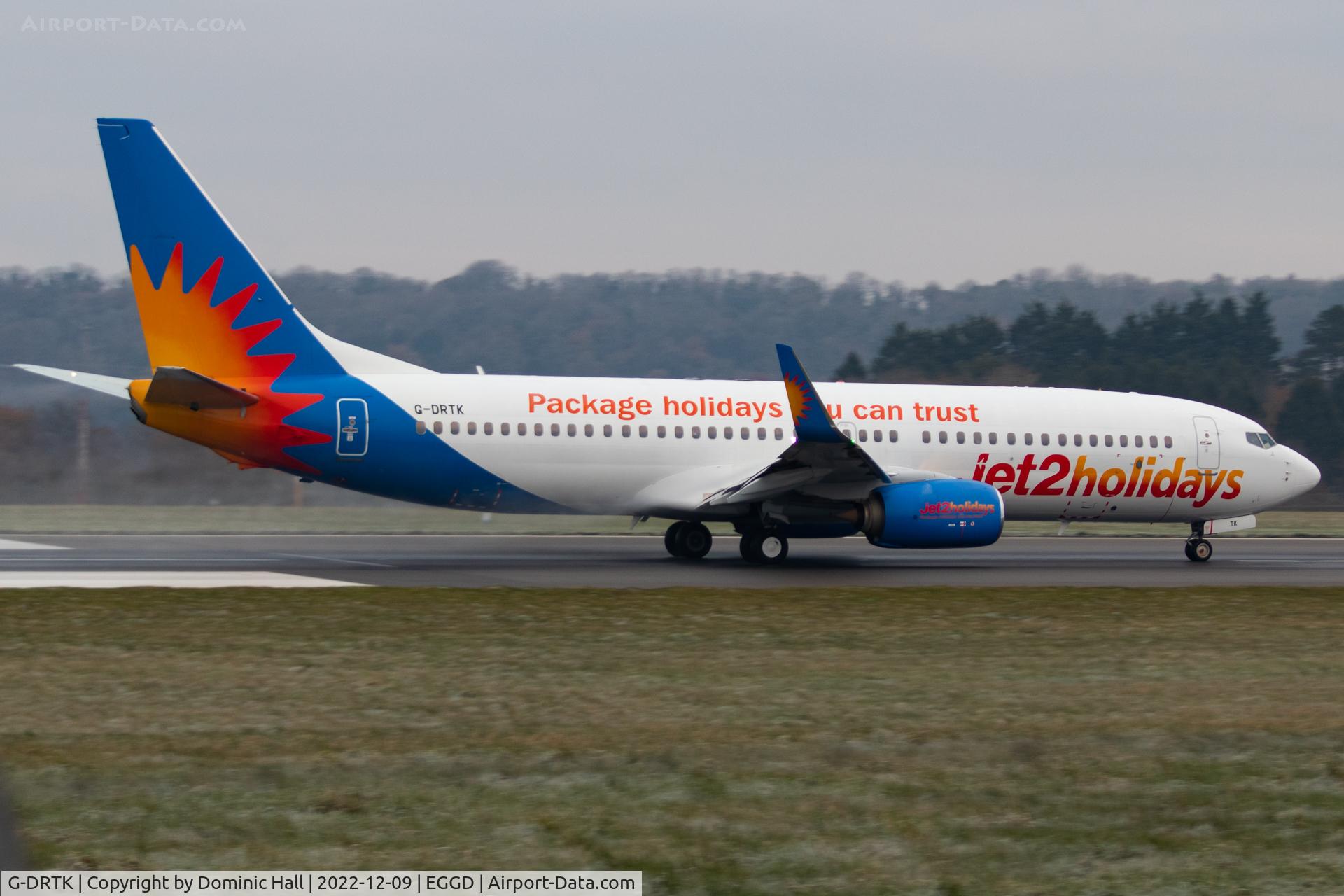 G-DRTK, 2013 Boeing 737-8KN C/N 40260, EGGD 09/12/22