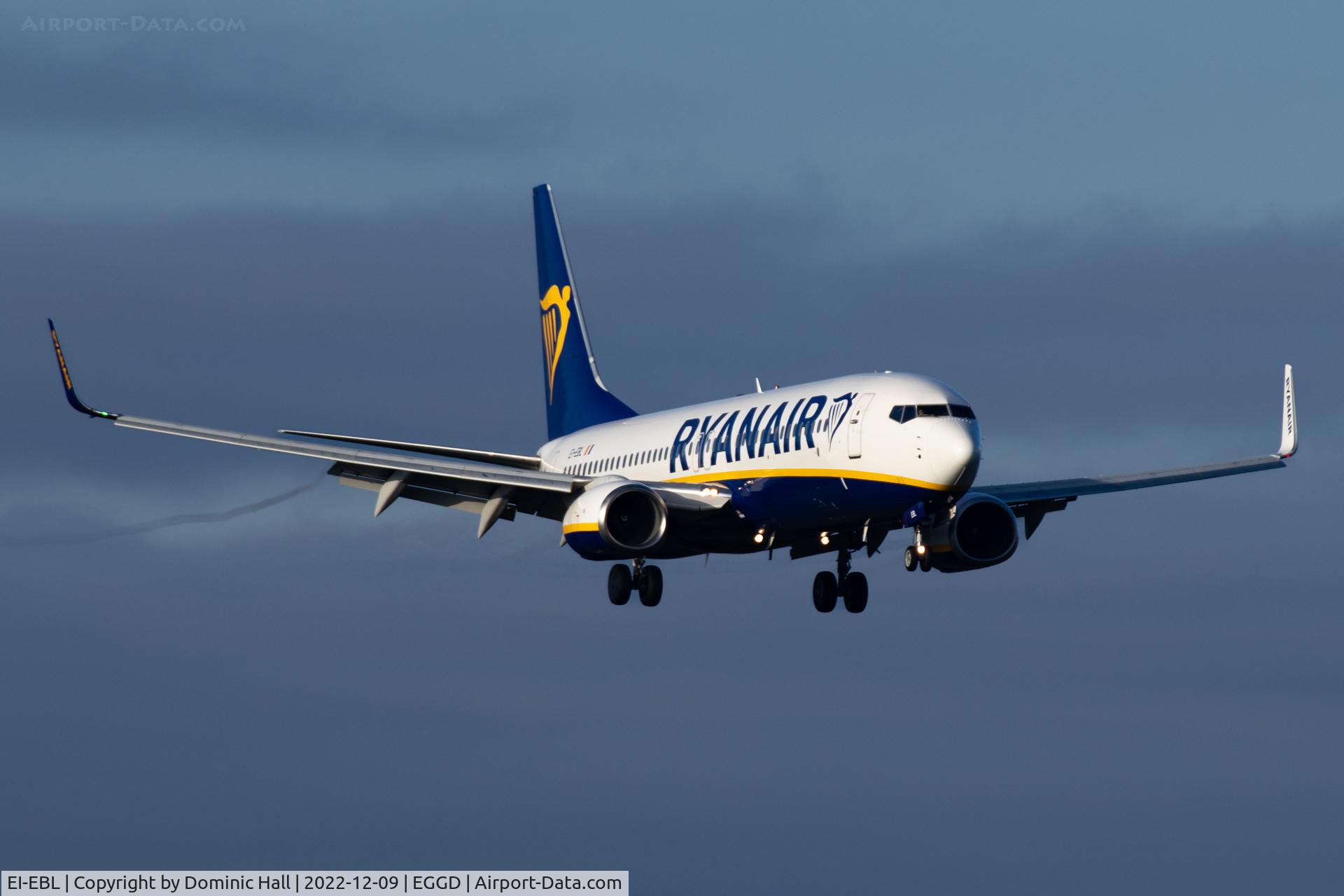 EI-EBL, 2009 Boeing 737-8AS C/N 37529, EGGD 09/12/22