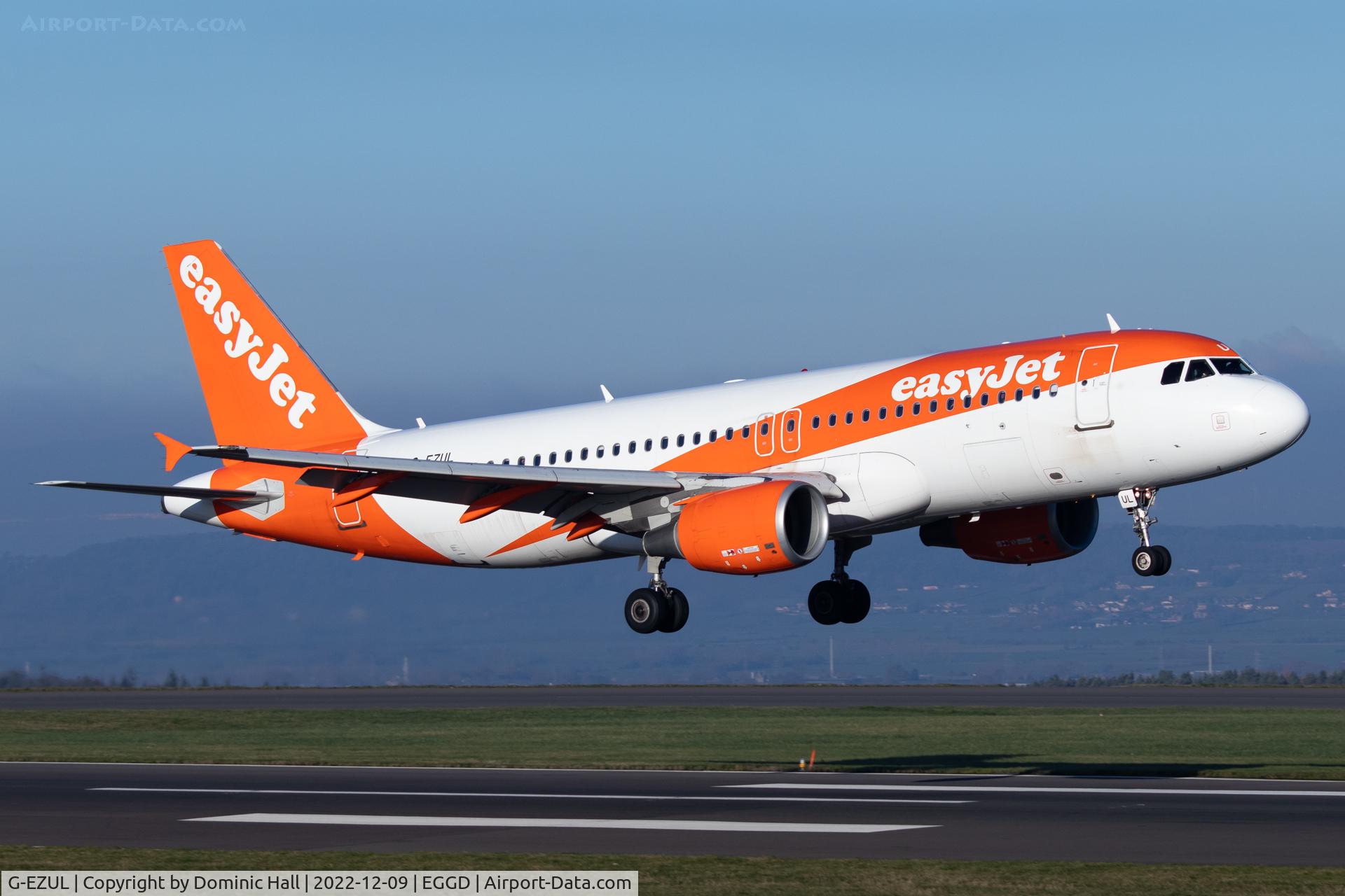G-EZUL, 2012 Airbus A320-214 C/N 5019, EGGD 09/12/22