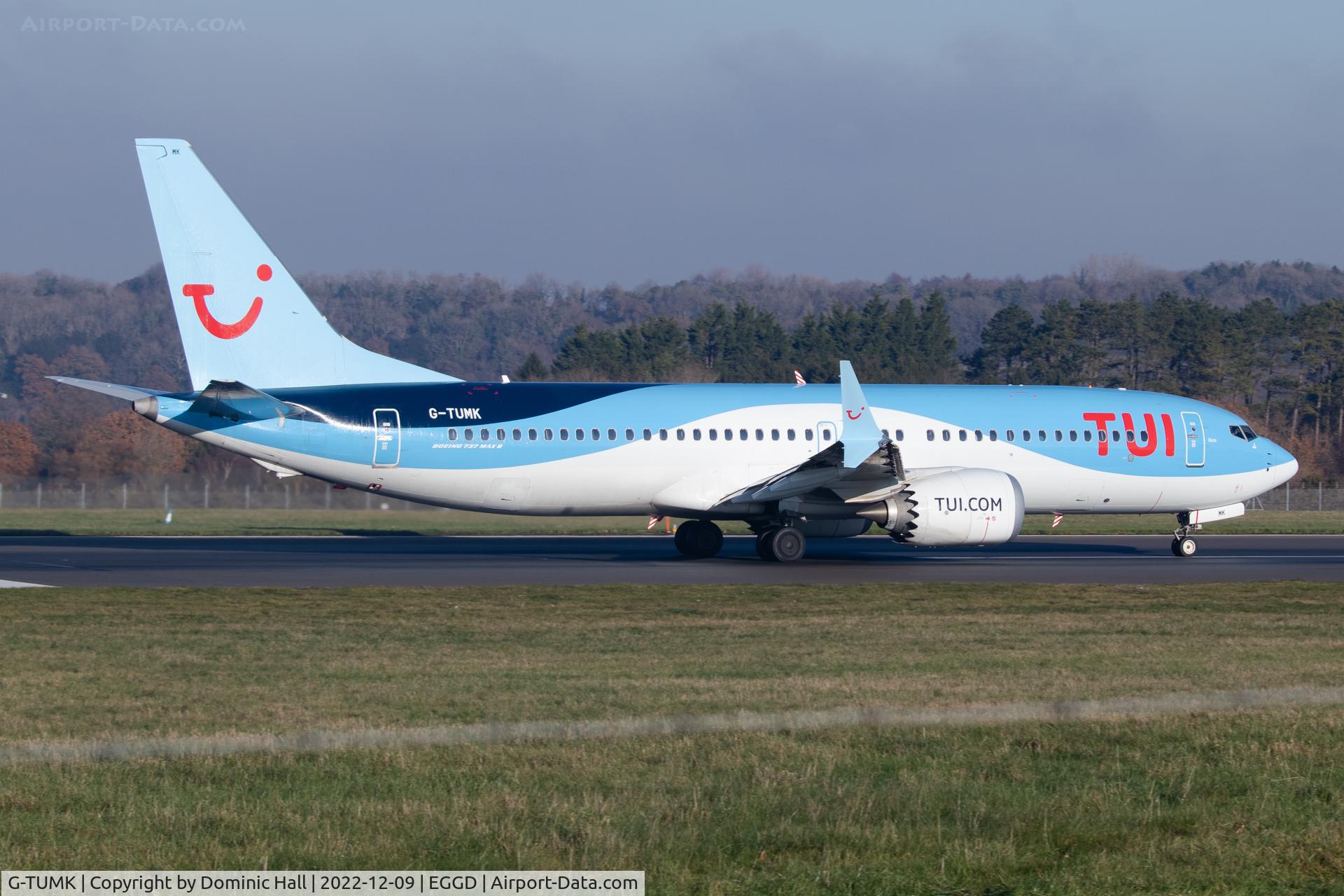 G-TUMK, 2021 Boeing 737-8 MAX C/N 44605, EGGD 09/12/22
