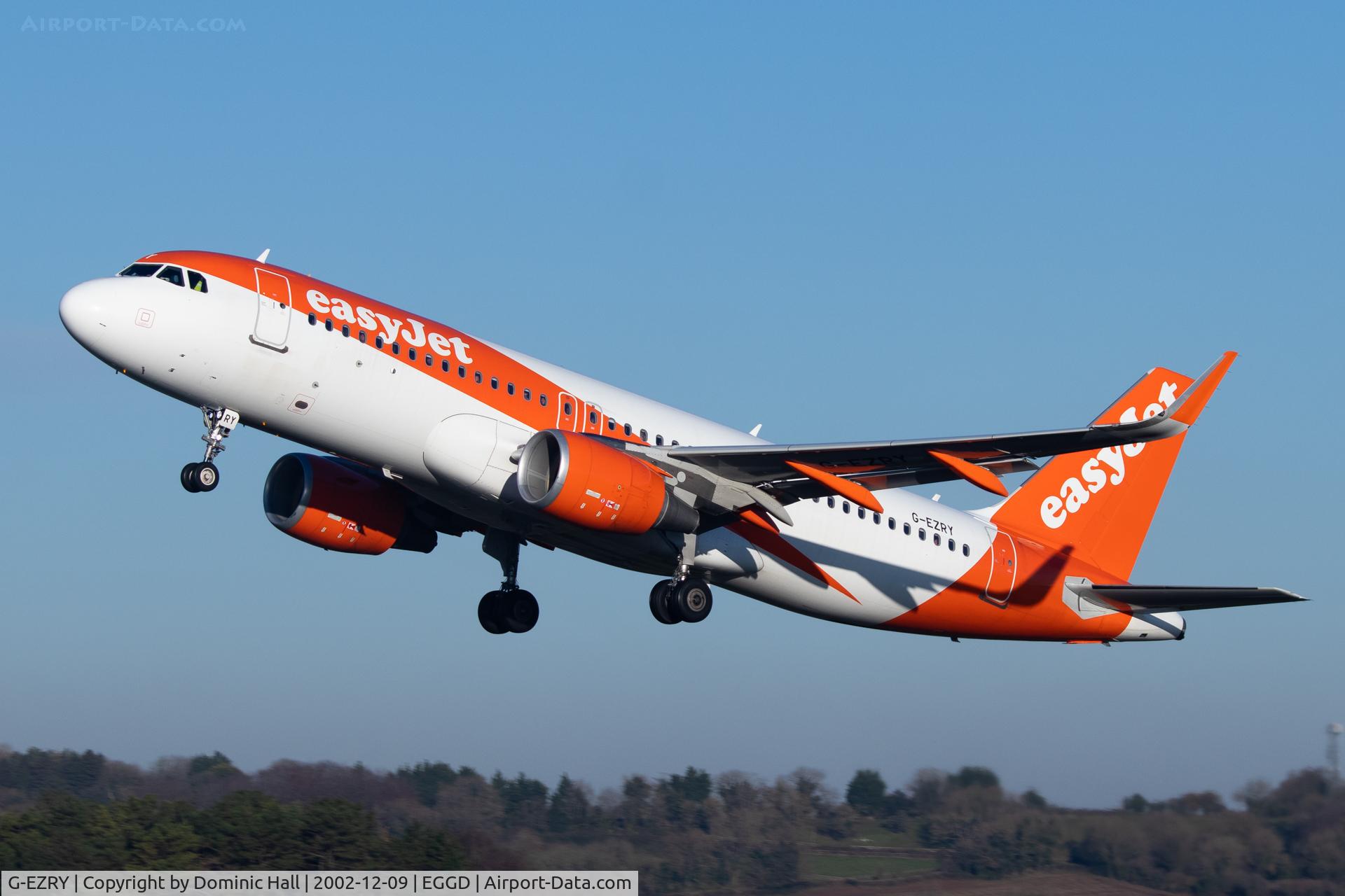 G-EZRY, 2018 Airbus A320-214 C/N 8344, EGGD 09/12/22
