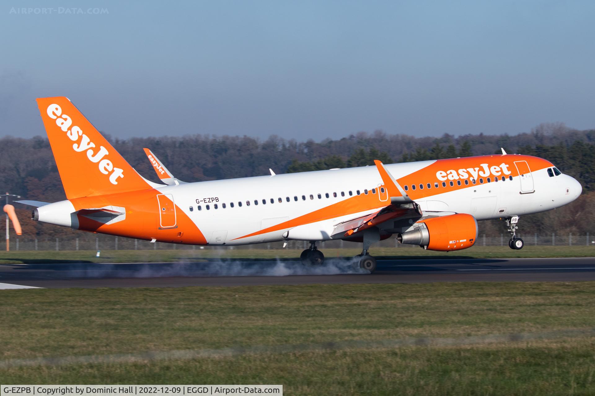 G-EZPB, 2015 Airbus A320-214 C/N 6977, EGGD 09/12/22