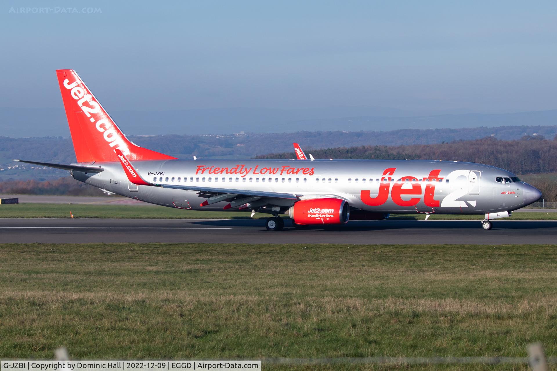 G-JZBI, 2018 Boeing 737-800 C/N 63166, EGGD 09/12/22