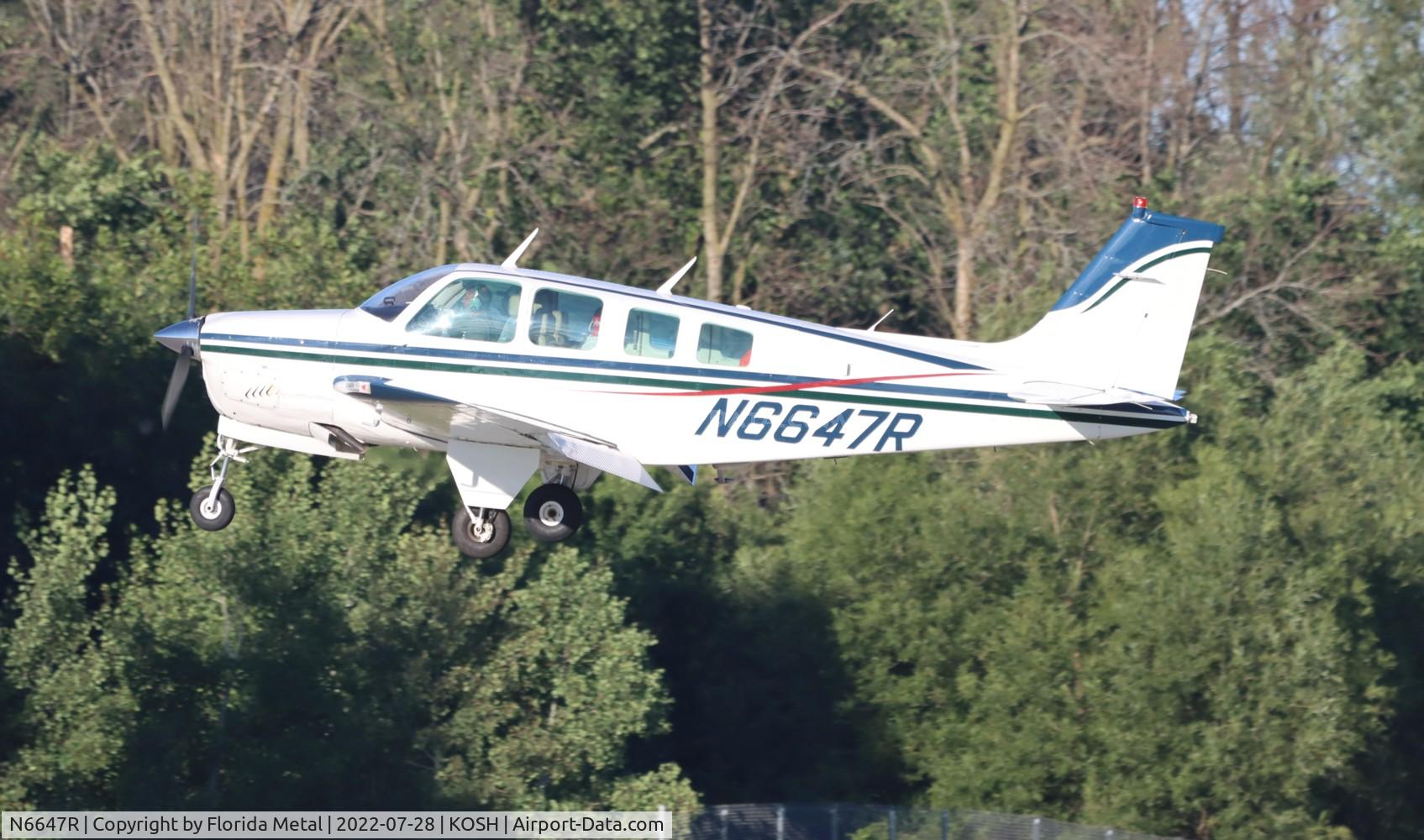 N6647R, 1979 Beech A36 Bonanza 36 C/N E-1561, OSH 2022