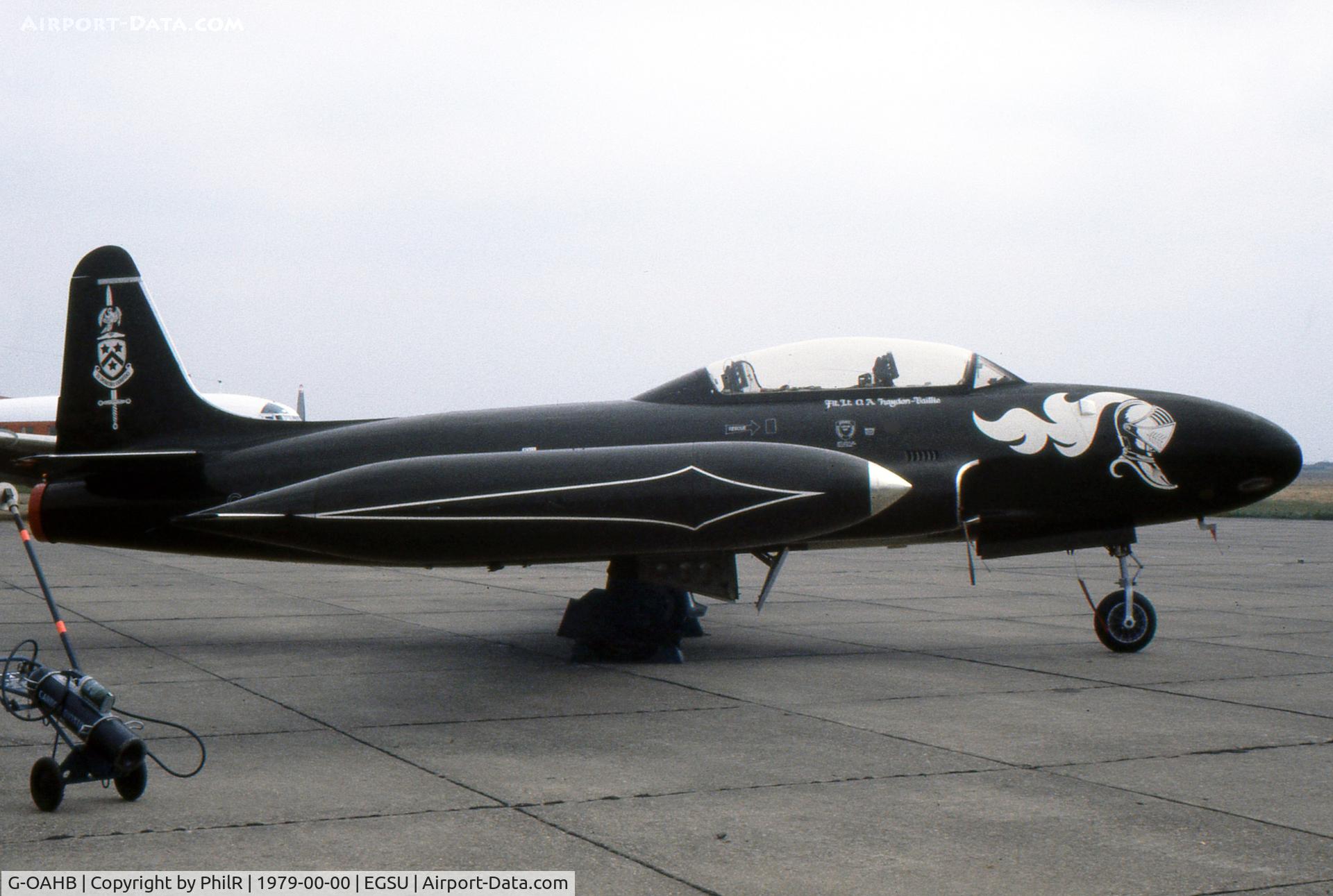 G-OAHB, 1954 Canadair CT-133 Silver Star 3 C/N T33-261, G-OAHB (G-TBRD)1953 Canadair CL-33 Silver Star IWM Duxford c1979